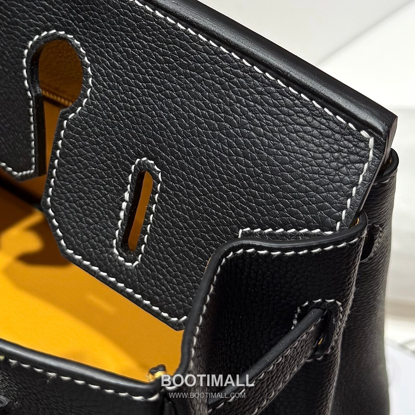 Hermes Birkin 30 Black Amber Yellow Togo Leather Handbag 에르메스 버킨 30 1311001 블랙 앰버 옐로우 토고 레더 핸드백 30cm 9