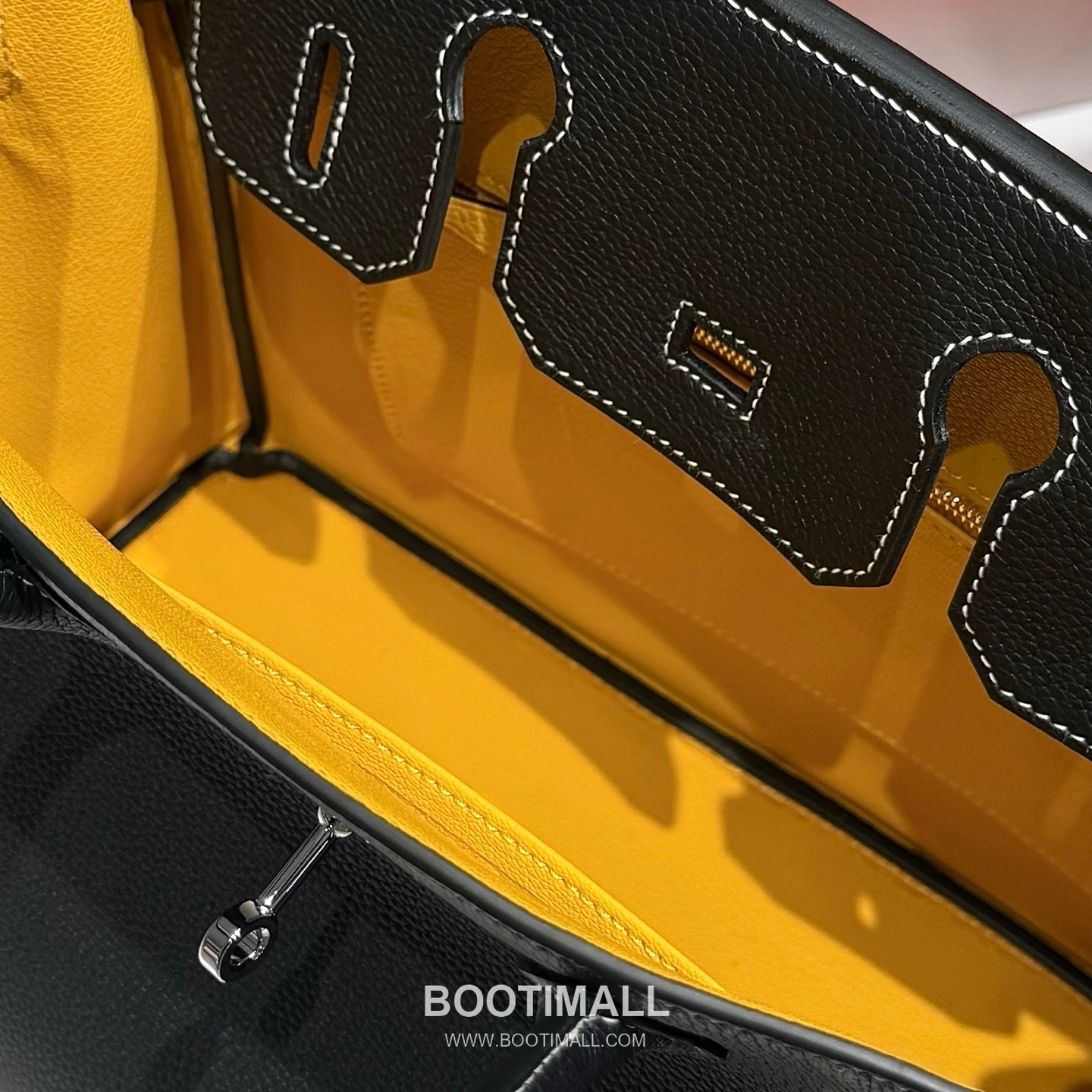 Hermes Birkin 30 Black Amber Yellow Togo Leather Handbag 에르메스 버킨 30 1311001 블랙 앰버 옐로우 토고 레더 핸드백 30cm 12