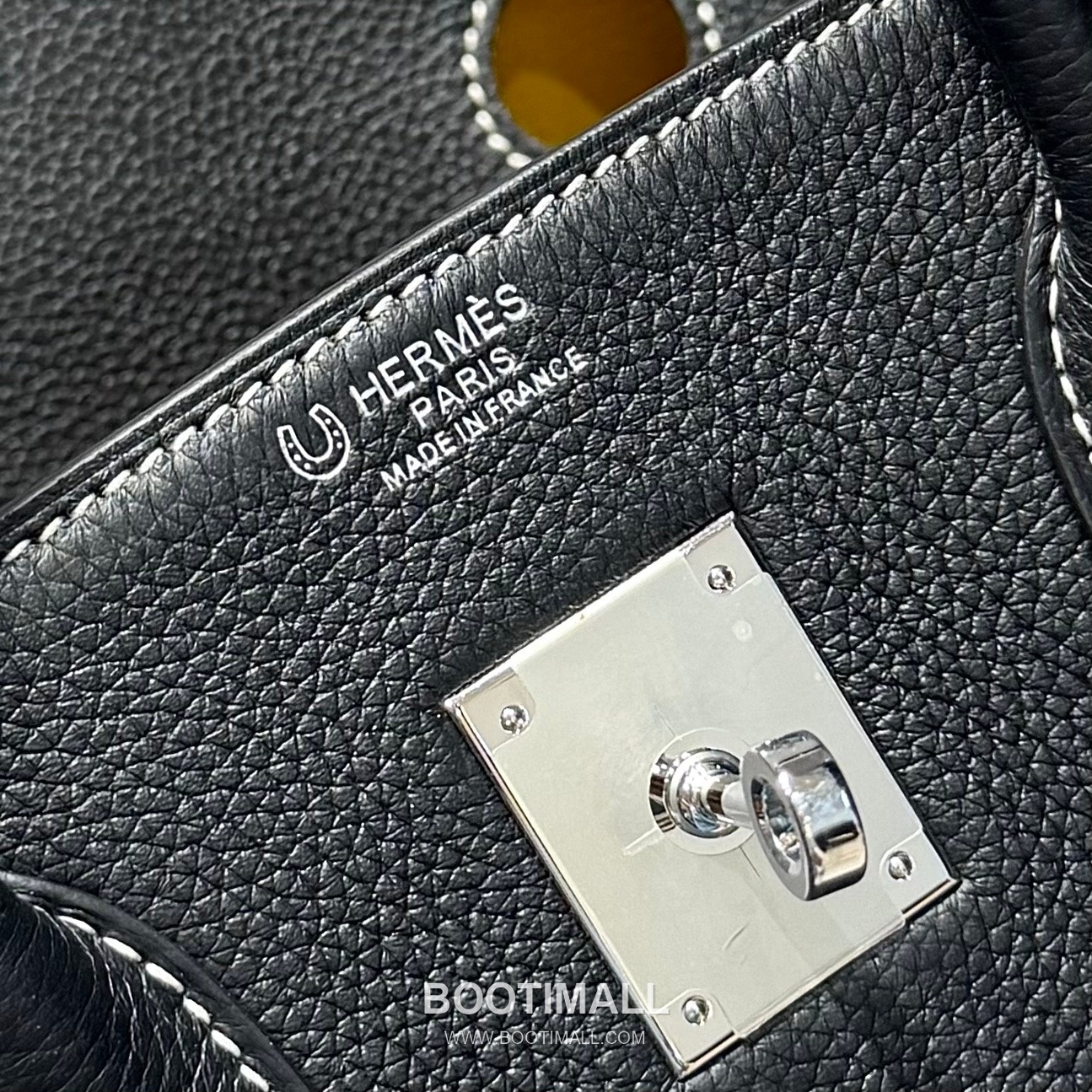 Hermes Birkin 35 Black Amber Yellow Togo Leather Handbag 에르메스 버킨 35 11120013 블랙 앰버 옐로우 토고 레더 핸드백 35cm 7