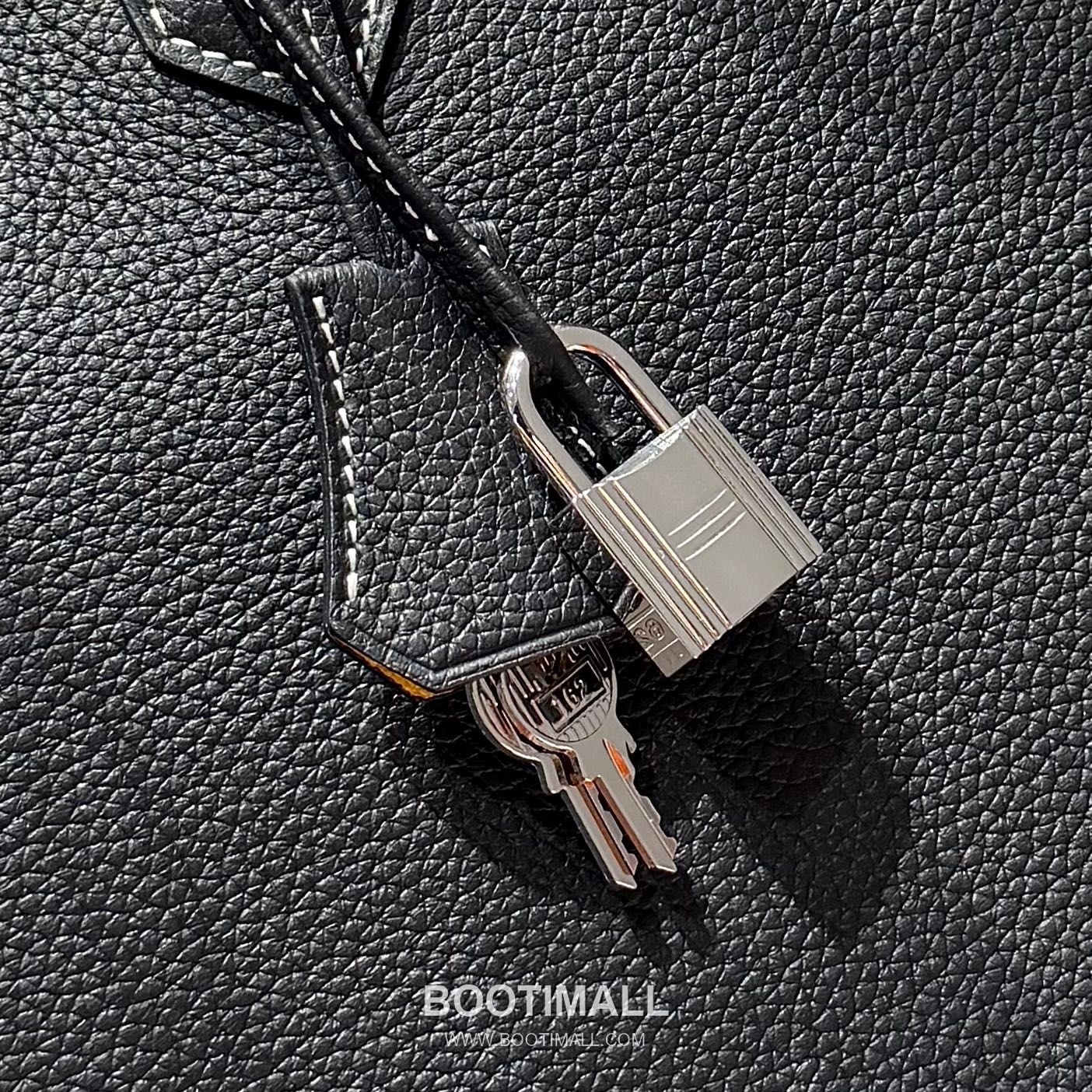 Hermes Birkin 35 Black Amber Yellow Togo Leather Handbag 에르메스 버킨 35 11120013 블랙 앰버 옐로우 토고 레더 핸드백 35cm 10