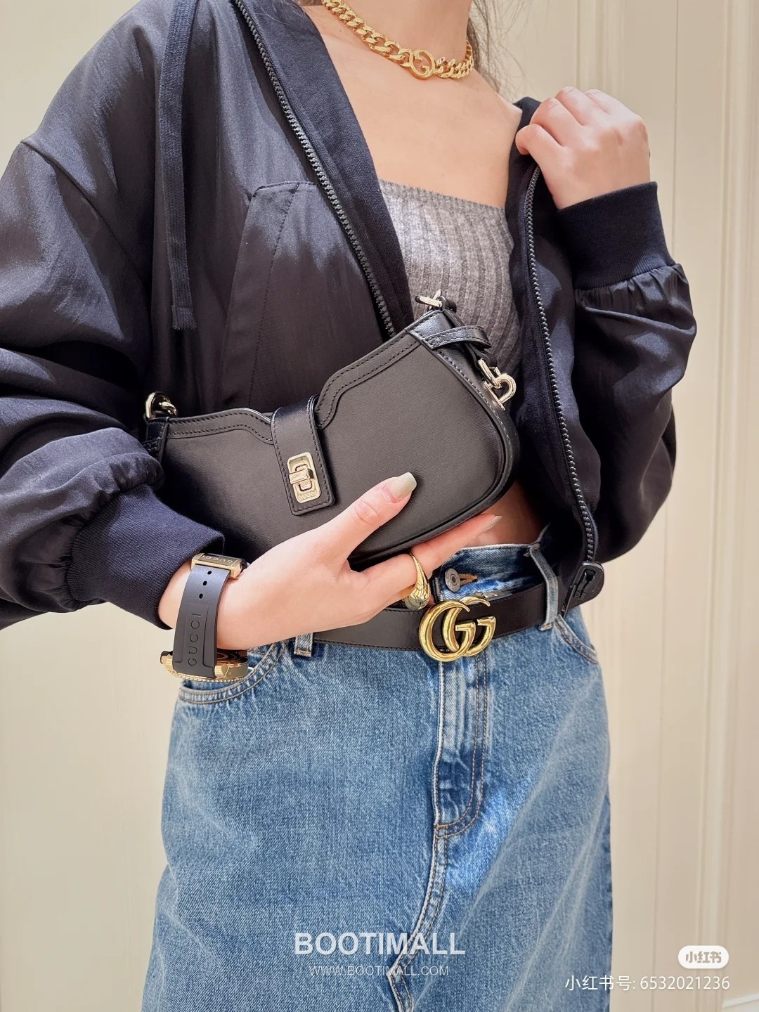 Gucci 786015 Black Leather Shoulder Bag 구찌 786015 블랙 레더 숄더백 24cm 7