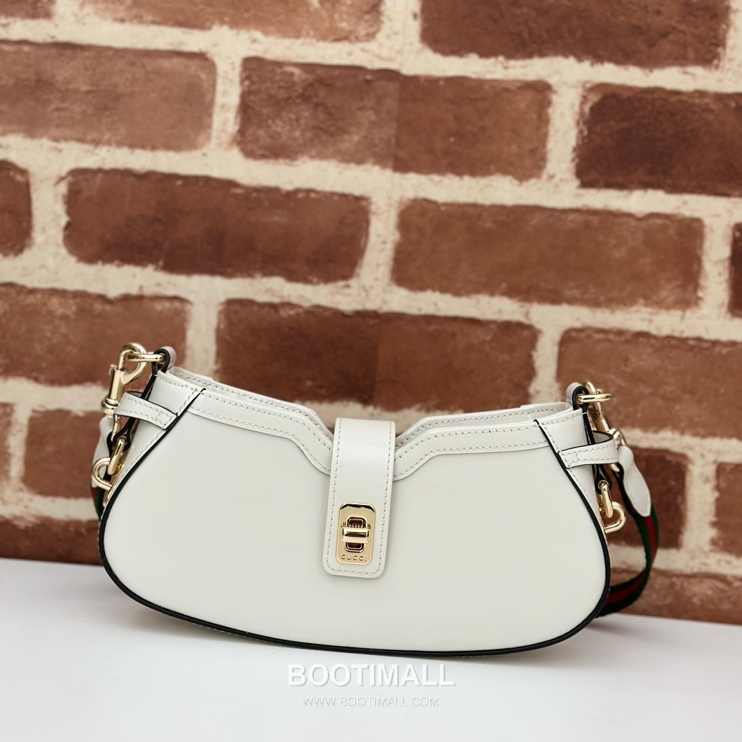 Gucci White Leather Underarm Shoulder Bag 구찌 786015 화이트 레더 언더암 숄더백 25cm 12