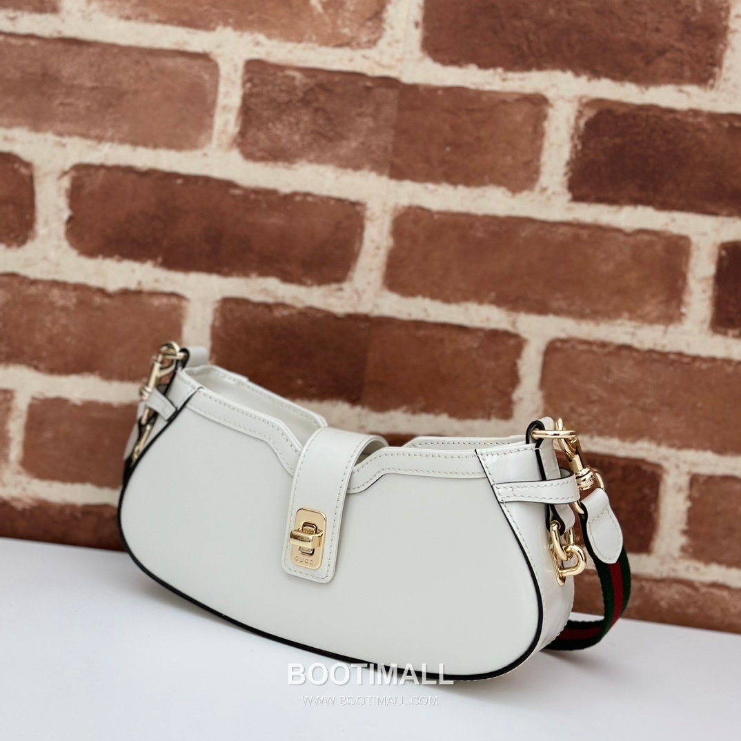 Gucci White Leather Underarm Shoulder Bag 구찌 786015 화이트 레더 언더암 숄더백 25cm 13