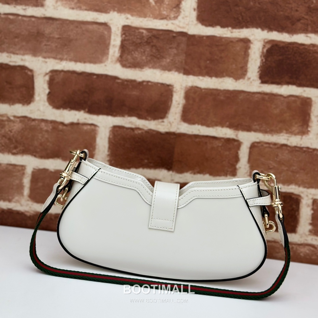 Gucci White Leather Underarm Shoulder Bag 구찌 786015 화이트 레더 언더암 숄더백 25cm 14