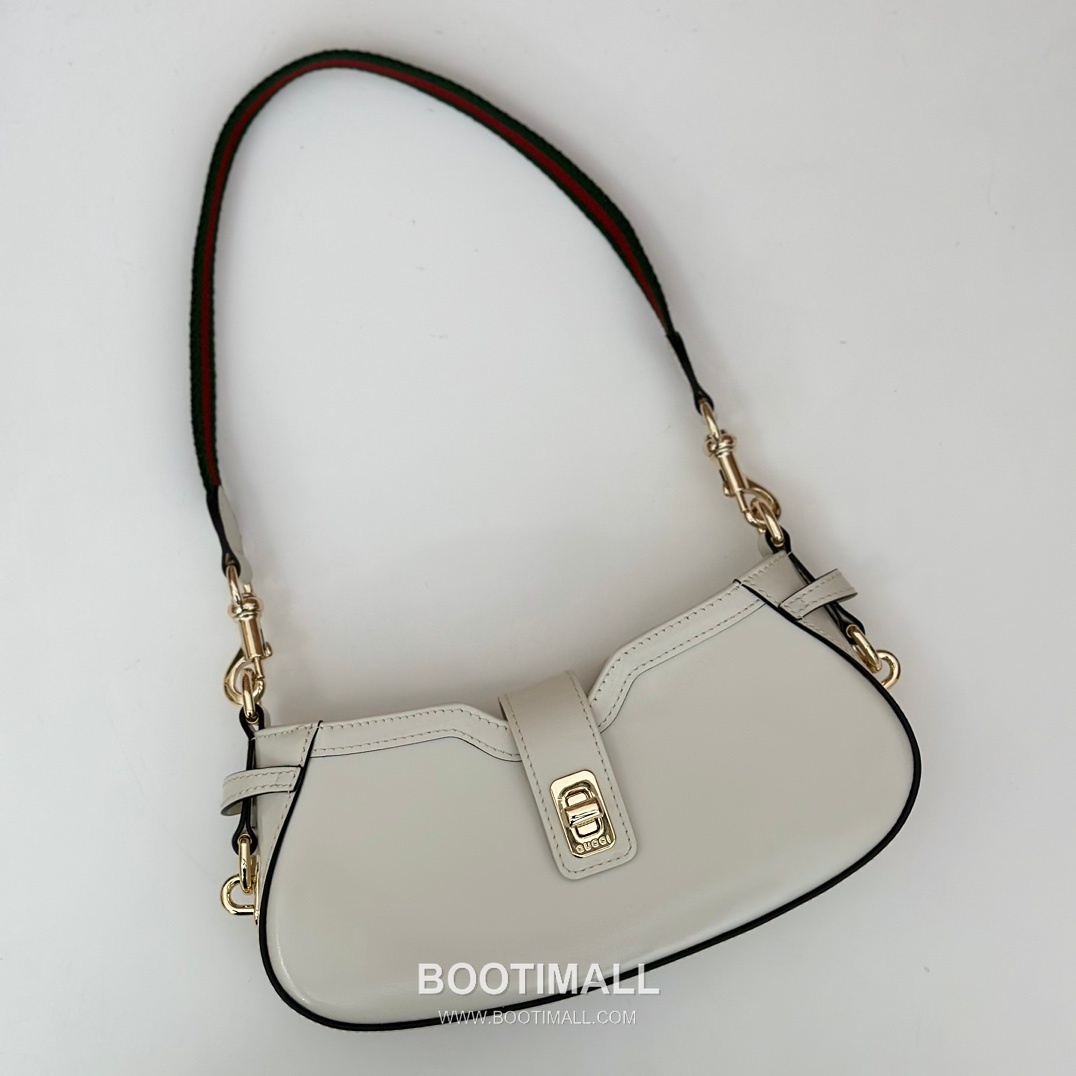 Gucci White Leather Underarm Shoulder Bag 구찌 786015 화이트 레더 언더암 숄더백 25cm 17