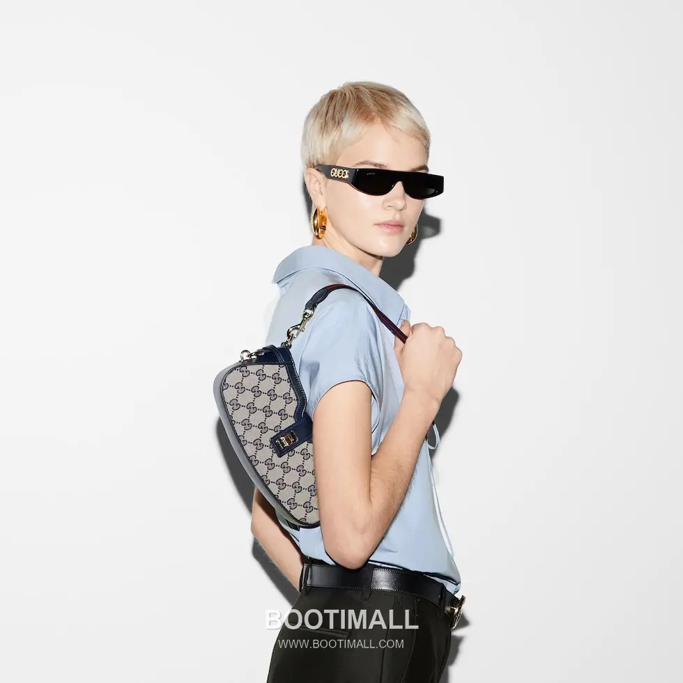 Gucci Jackie 1961 Mini GG Canvas Black Leather Shoulder Bag 구찌 재키 1961 미니 786015 GG 캔버스 블랙 레더 숄더백 21cm 1