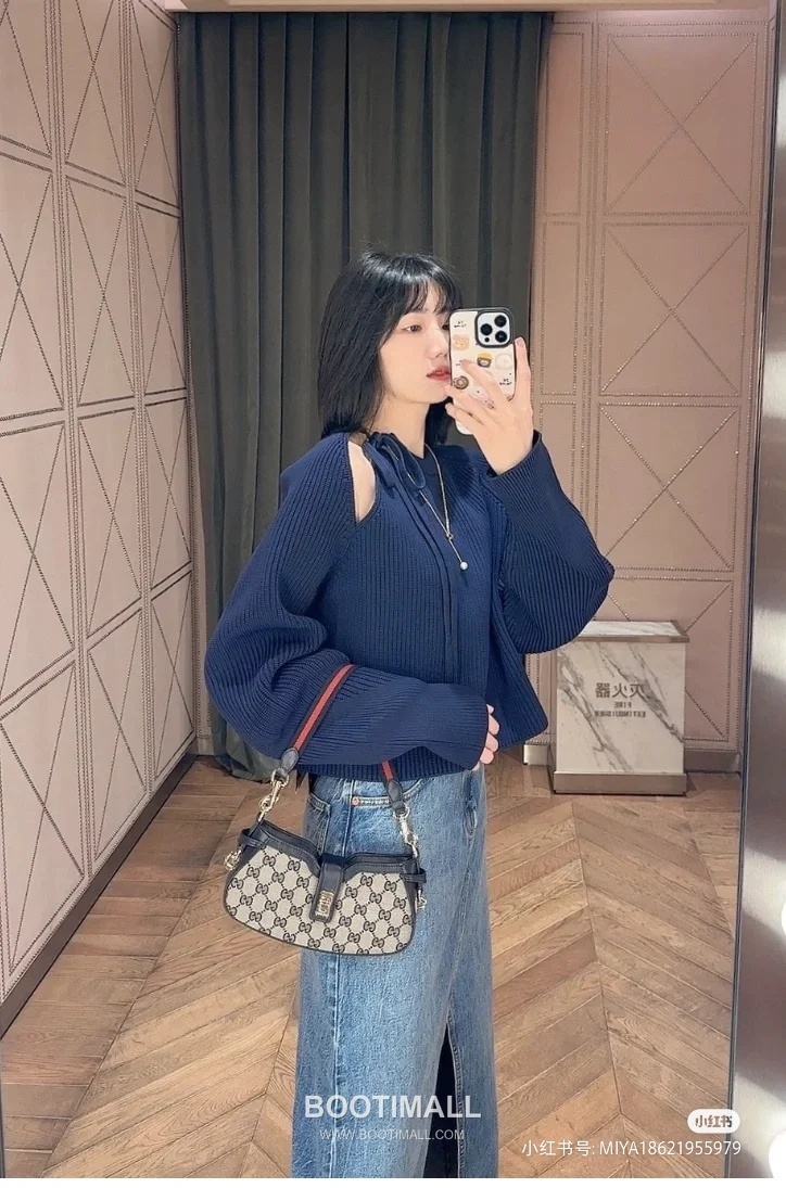 Gucci Jackie 1961 Mini GG Canvas Black Leather Shoulder Bag 구찌 재키 1961 미니 786015 GG 캔버스 블랙 레더 숄더백 21cm 6