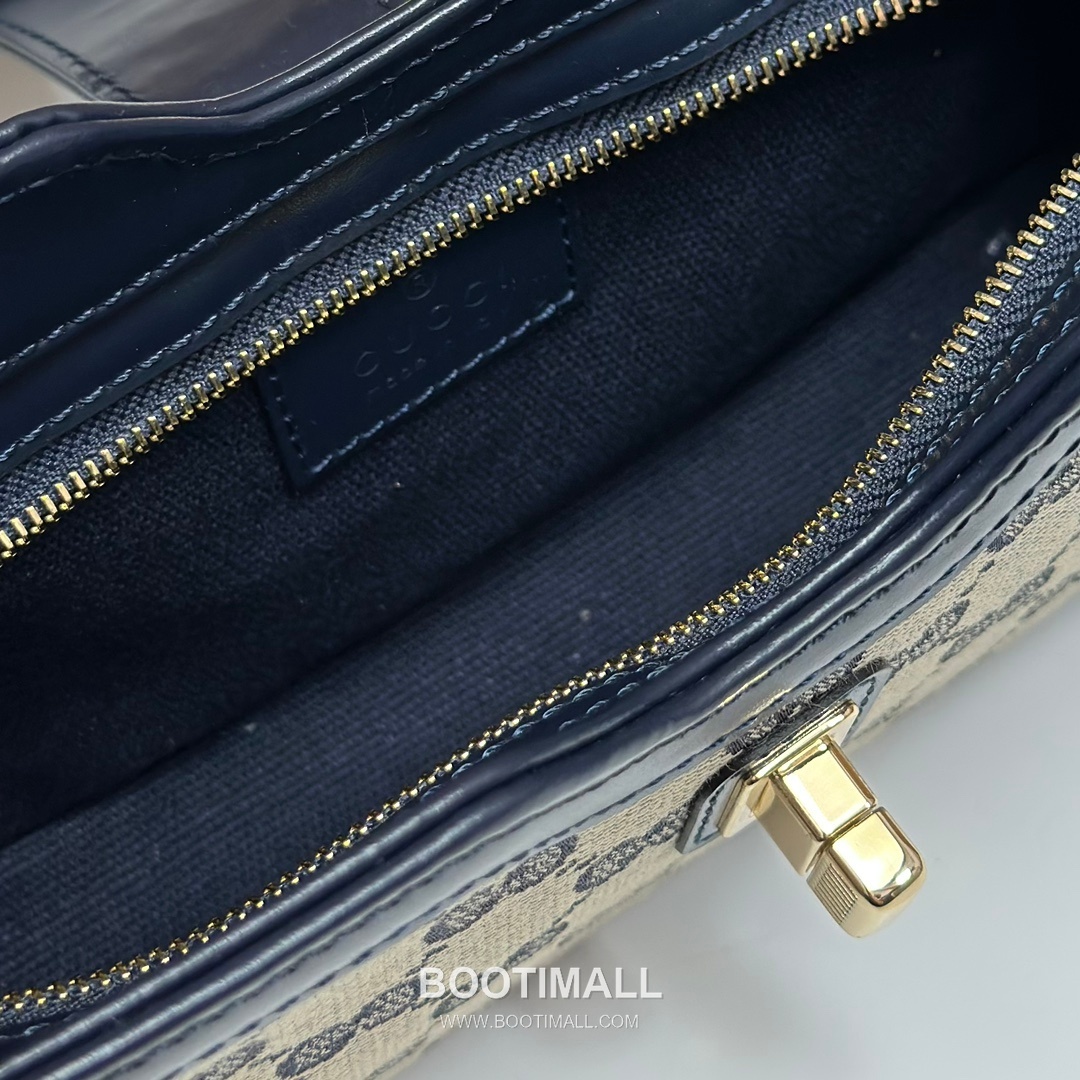 Gucci Jackie 1961 Mini GG Canvas Black Leather Shoulder Bag 구찌 재키 1961 미니 786015 GG 캔버스 블랙 레더 숄더백 21cm 16