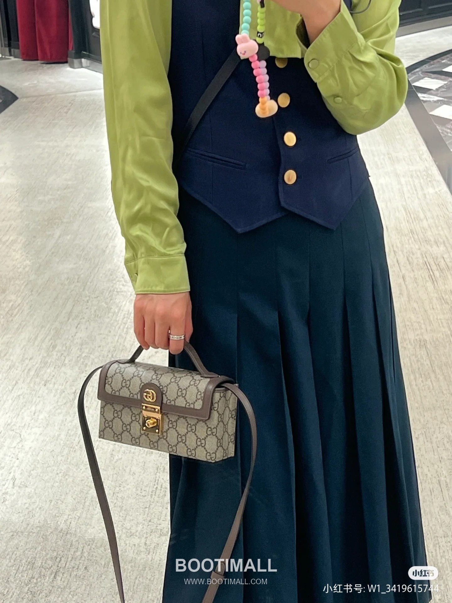 Gucci GG Marmont Box Bag 772314 GG Supreme Canvas Beige Brown Shoulder Bag 구찌 GG 마몽 박스백 772314 GG 수프림 캔버스 베이지 브라운 숄더백 18cm 1