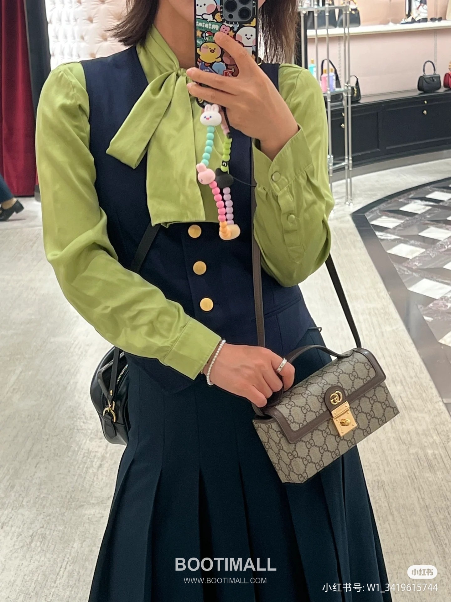 Gucci GG Marmont Box Bag 772314 GG Supreme Canvas Beige Brown Shoulder Bag 구찌 GG 마몽 박스백 772314 GG 수프림 캔버스 베이지 브라운 숄더백 18cm 3