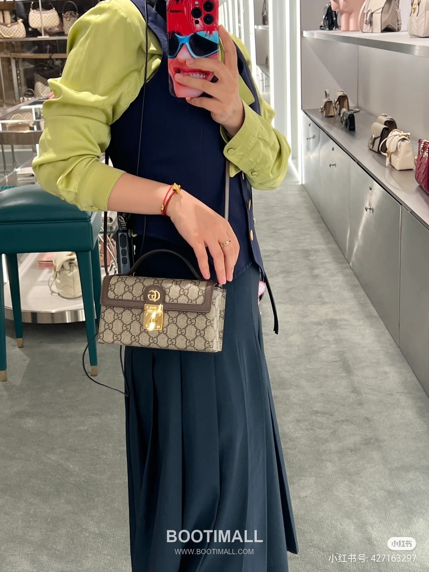 Gucci GG Marmont Box Bag 772314 GG Supreme Canvas Beige Brown Shoulder Bag 구찌 GG 마몽 박스백 772314 GG 수프림 캔버스 베이지 브라운 숄더백 18cm 5