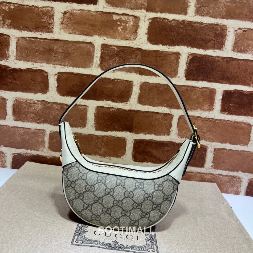 Gucci GG Canvas Leather Trim Half Moon Shoulder Bag 구찌 GG 캔버스 레더 트리밍 하프문 숄더백 658551 7