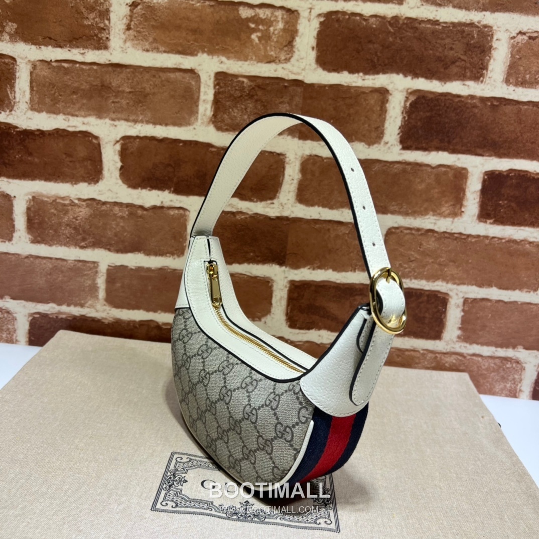 Gucci GG Canvas Leather Trim Half Moon Shoulder Bag 구찌 GG 캔버스 레더 트리밍 하프문 숄더백 658551 8