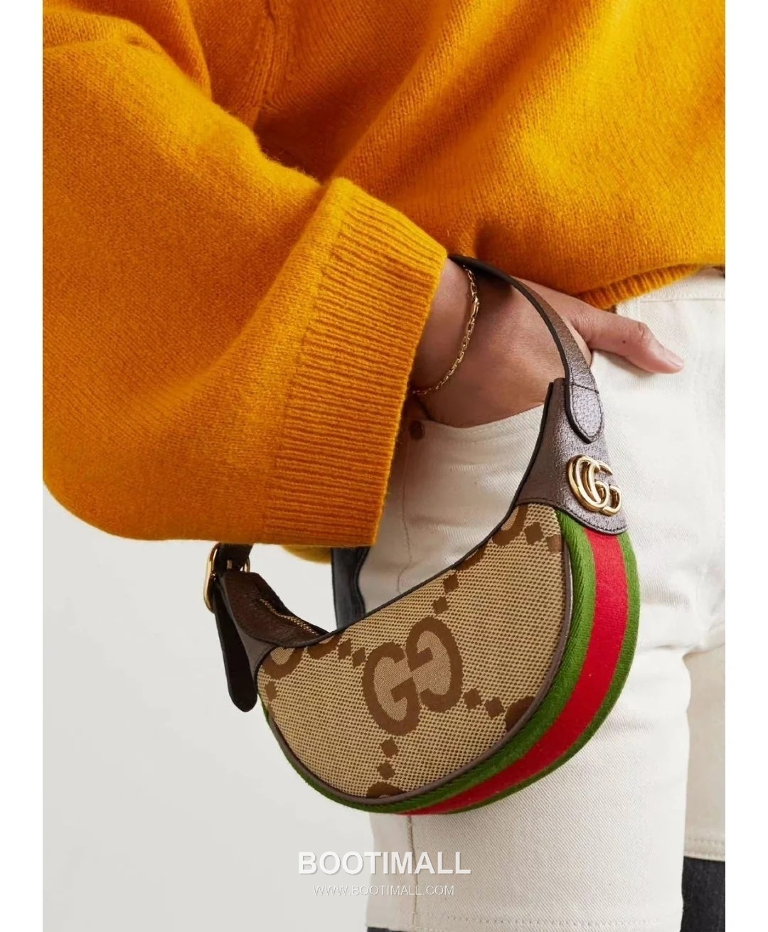 Gucci GG Monogram Canvas Leather Hobo Bag 구찌 658551 GG 모노그램 캔버스 레더 호보백 24cm 5