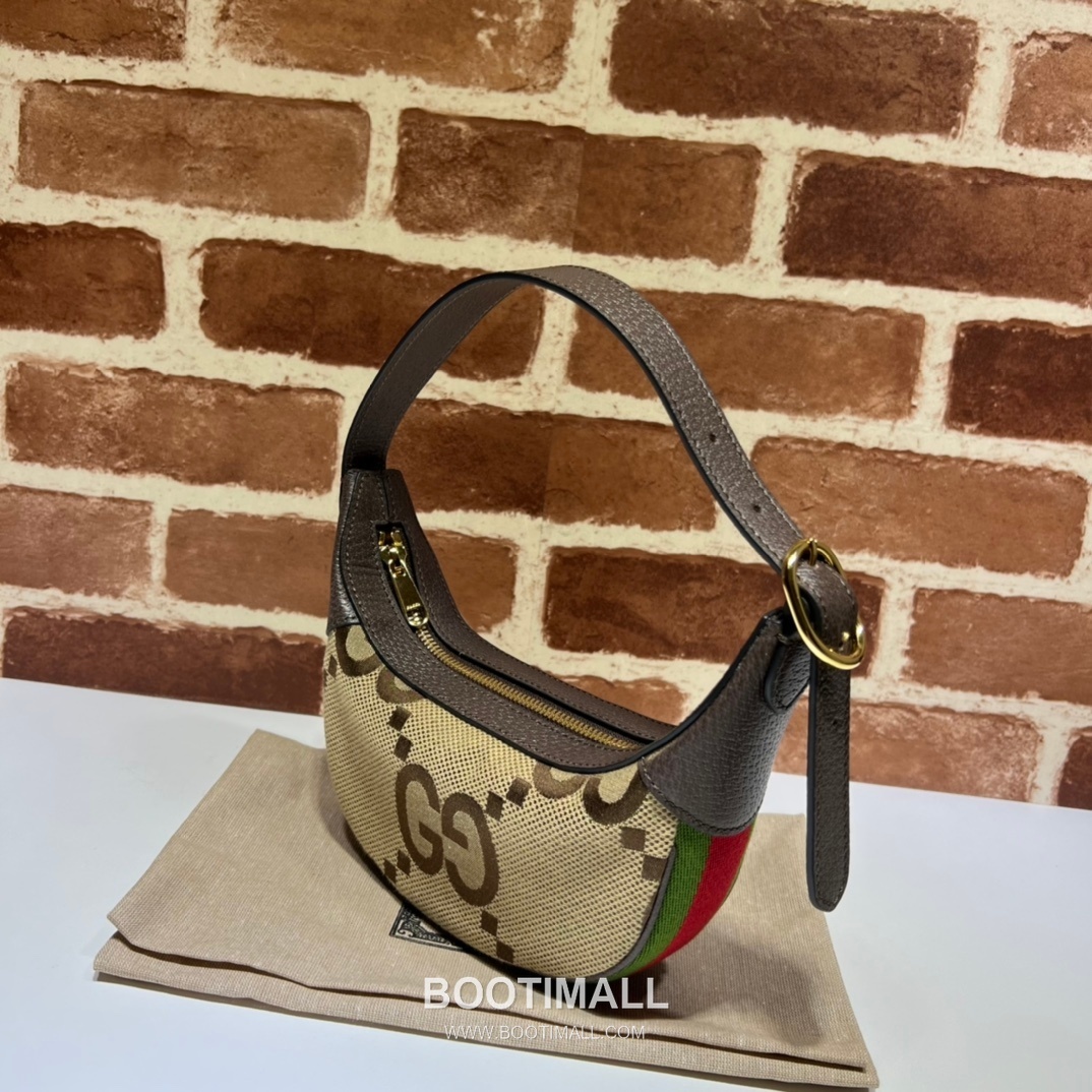 Gucci GG Monogram Canvas Leather Hobo Bag 구찌 658551 GG 모노그램 캔버스 레더 호보백 24cm 8