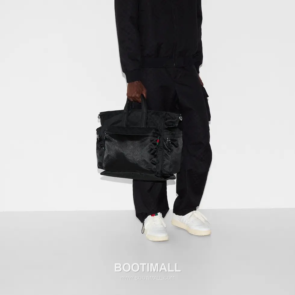 Gucci GG Nylon Black Waterproof Tote Bag 구찌 818962 GG 나일론 블랙 방수 토트백 37cm 5