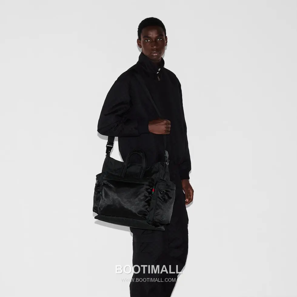 Gucci GG Nylon Black Waterproof Tote Bag 구찌 818962 GG 나일론 블랙 방수 토트백 37cm 6