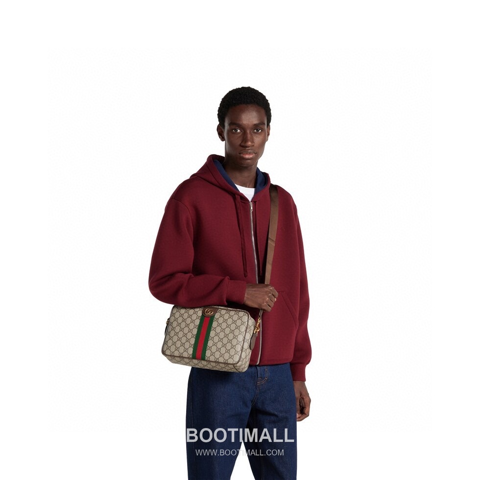 Gucci Ophidia GG Supreme Canvas Camera Bag Brown Crossbody Bag 구찌 오피디아 834468 GG 수프림 캔버스 카메라백 브라운 크로스백 24cm 2
