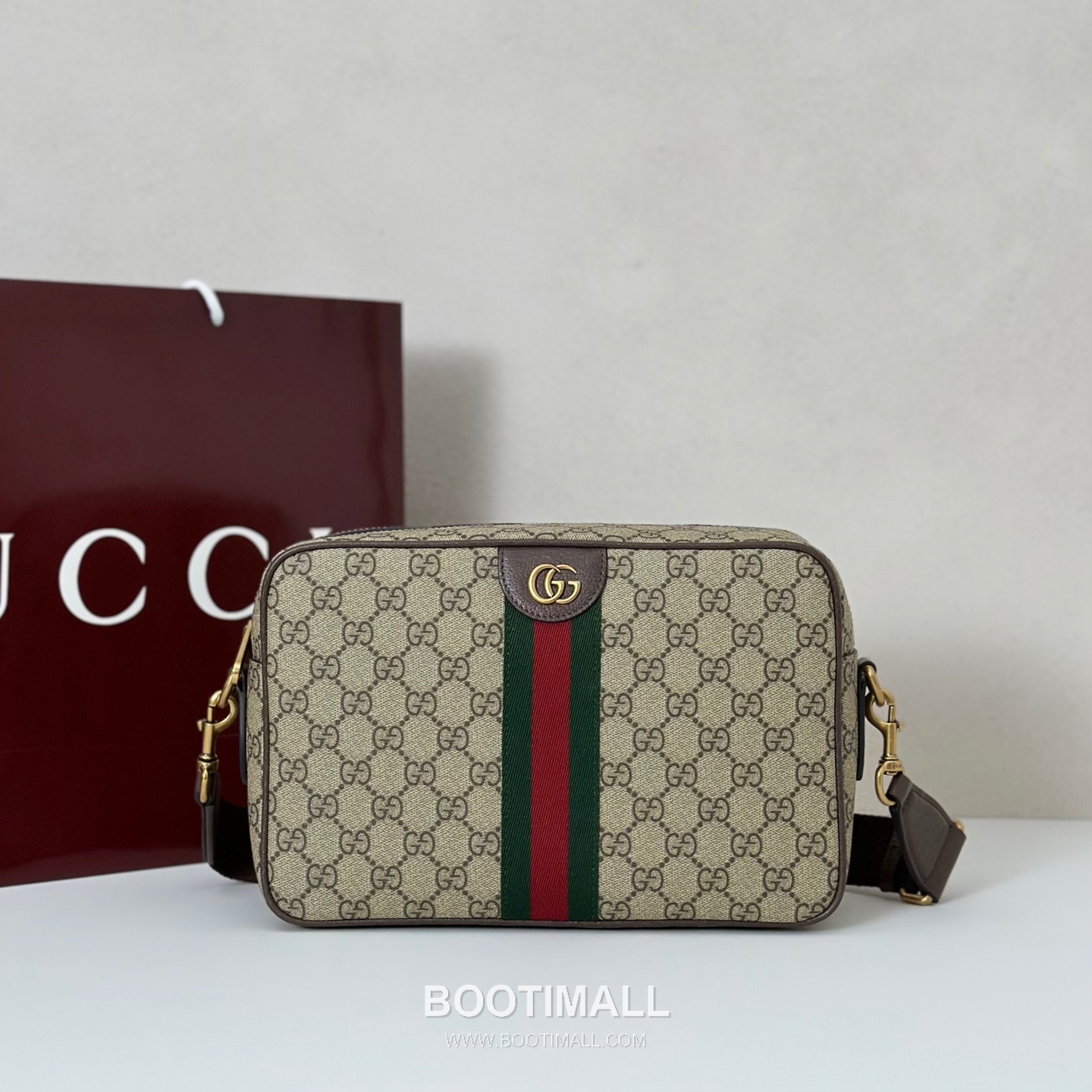 Gucci Ophidia GG Supreme Canvas Camera Bag Brown Crossbody Bag 구찌 오피디아 834468 GG 수프림 캔버스 카메라백 브라운 크로스백 24cm 3