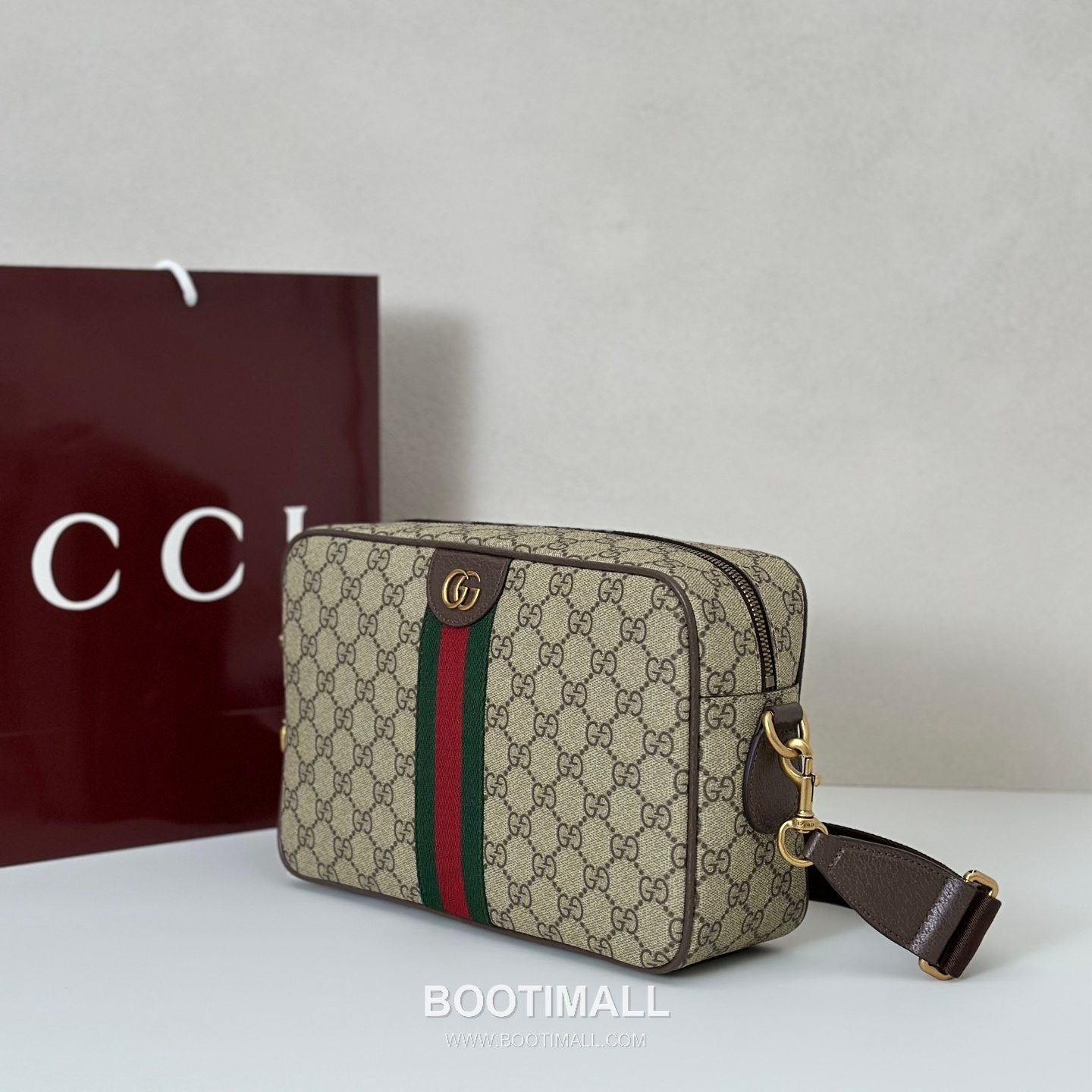 Gucci Ophidia GG Supreme Canvas Camera Bag Brown Crossbody Bag 구찌 오피디아 834468 GG 수프림 캔버스 카메라백 브라운 크로스백 24cm 4