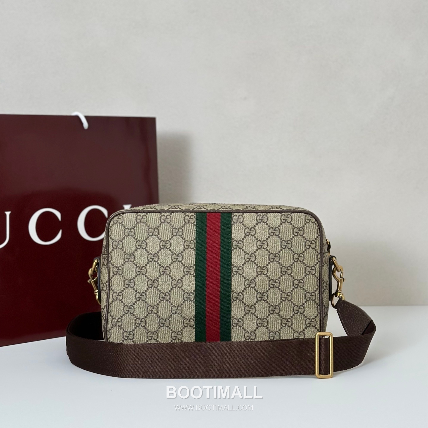 Gucci Ophidia GG Supreme Canvas Camera Bag Brown Crossbody Bag 구찌 오피디아 834468 GG 수프림 캔버스 카메라백 브라운 크로스백 24cm 5