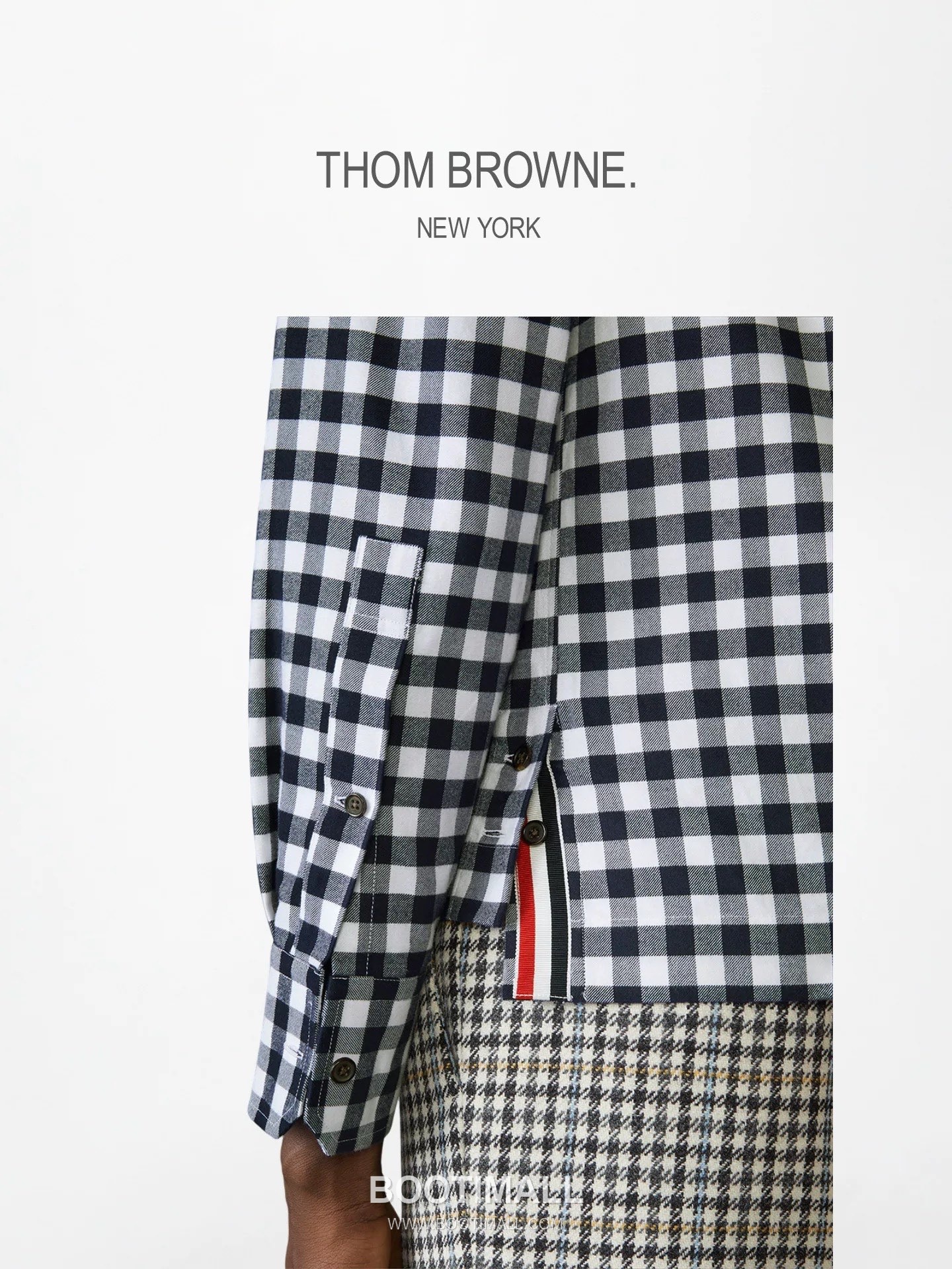 Gingham Check Shirt White Black 깅엄 체크 셔츠 화이트 블랙 셔츠 3
