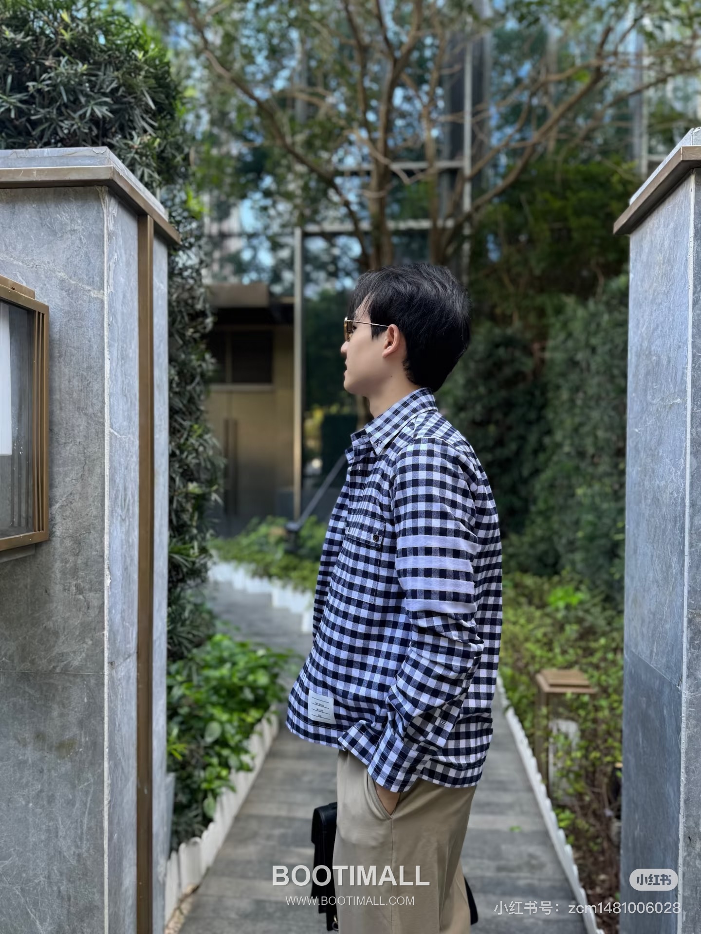 Gingham Check Shirt White Black 깅엄 체크 셔츠 화이트 블랙 셔츠 7