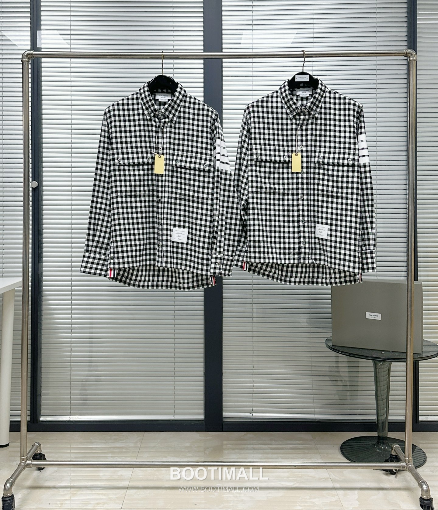 Gingham Check Shirt White Black 깅엄 체크 셔츠 화이트 블랙 셔츠 11