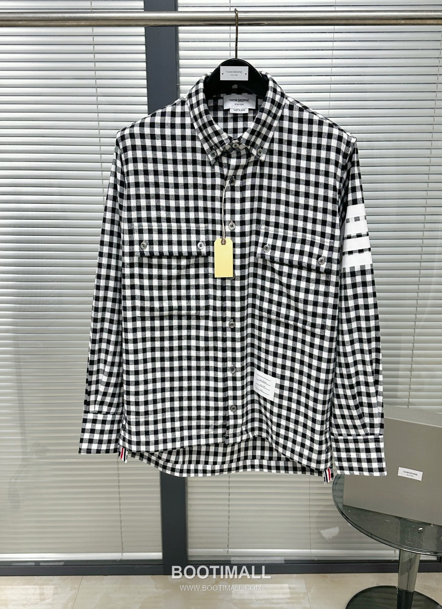 Gingham Check Shirt White Black 깅엄 체크 셔츠 화이트 블랙 셔츠 12