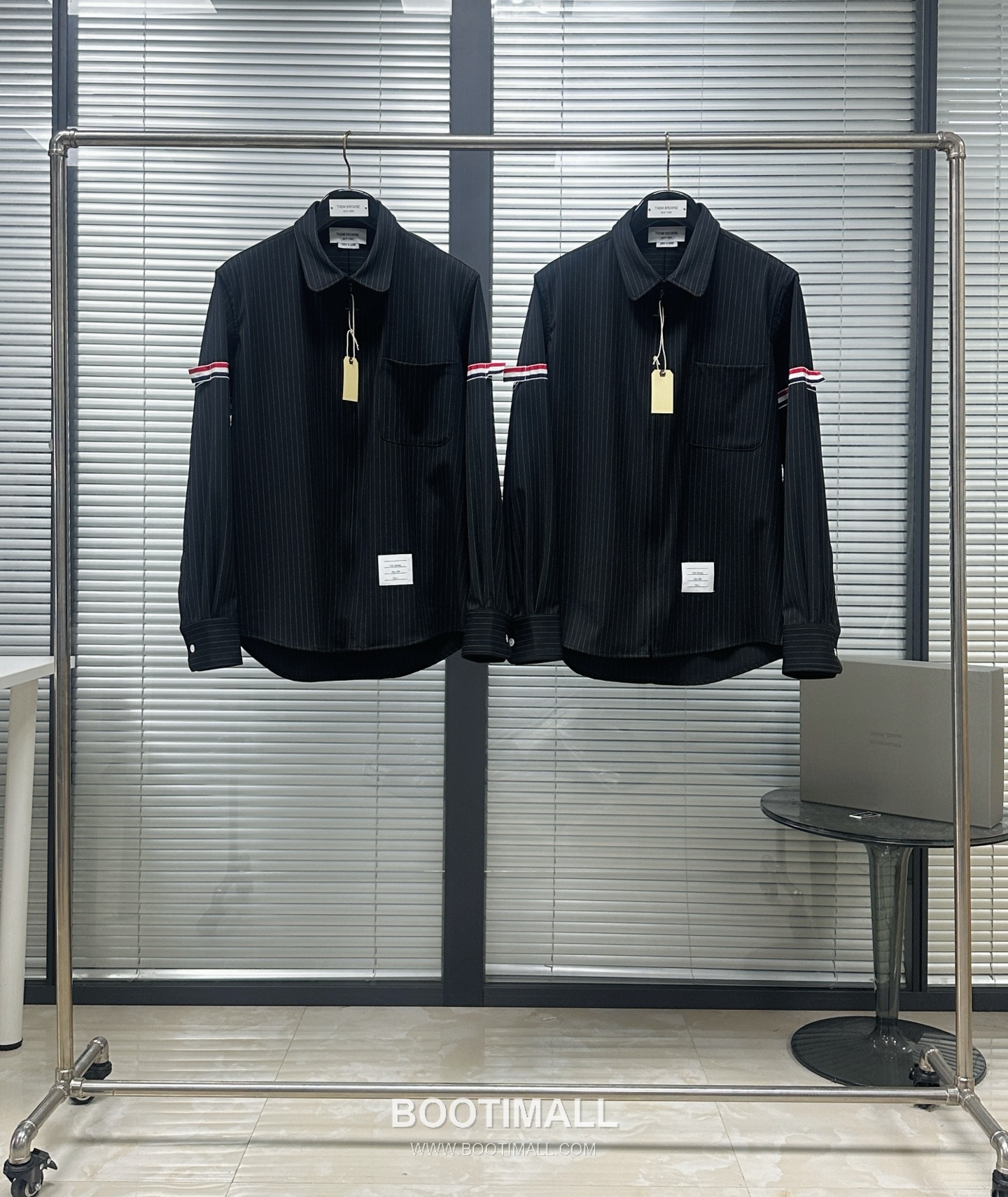 Thom Browne Stripe Detail Collar Pinstripe Black Shirt 톰브라운 스트라이프 디테일 카라 핀스트라이프 블랙 셔츠 9