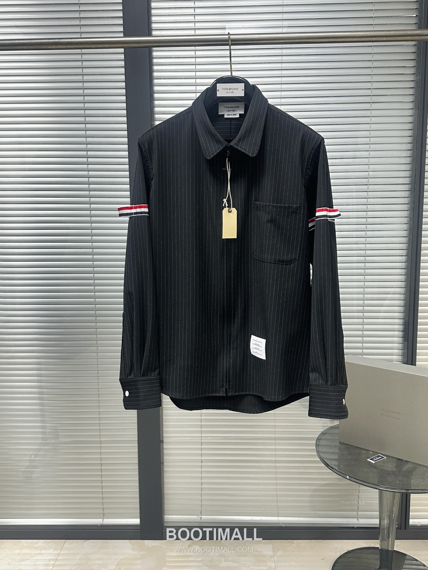 Thom Browne Stripe Detail Collar Pinstripe Black Shirt 톰브라운 스트라이프 디테일 카라 핀스트라이프 블랙 셔츠 10