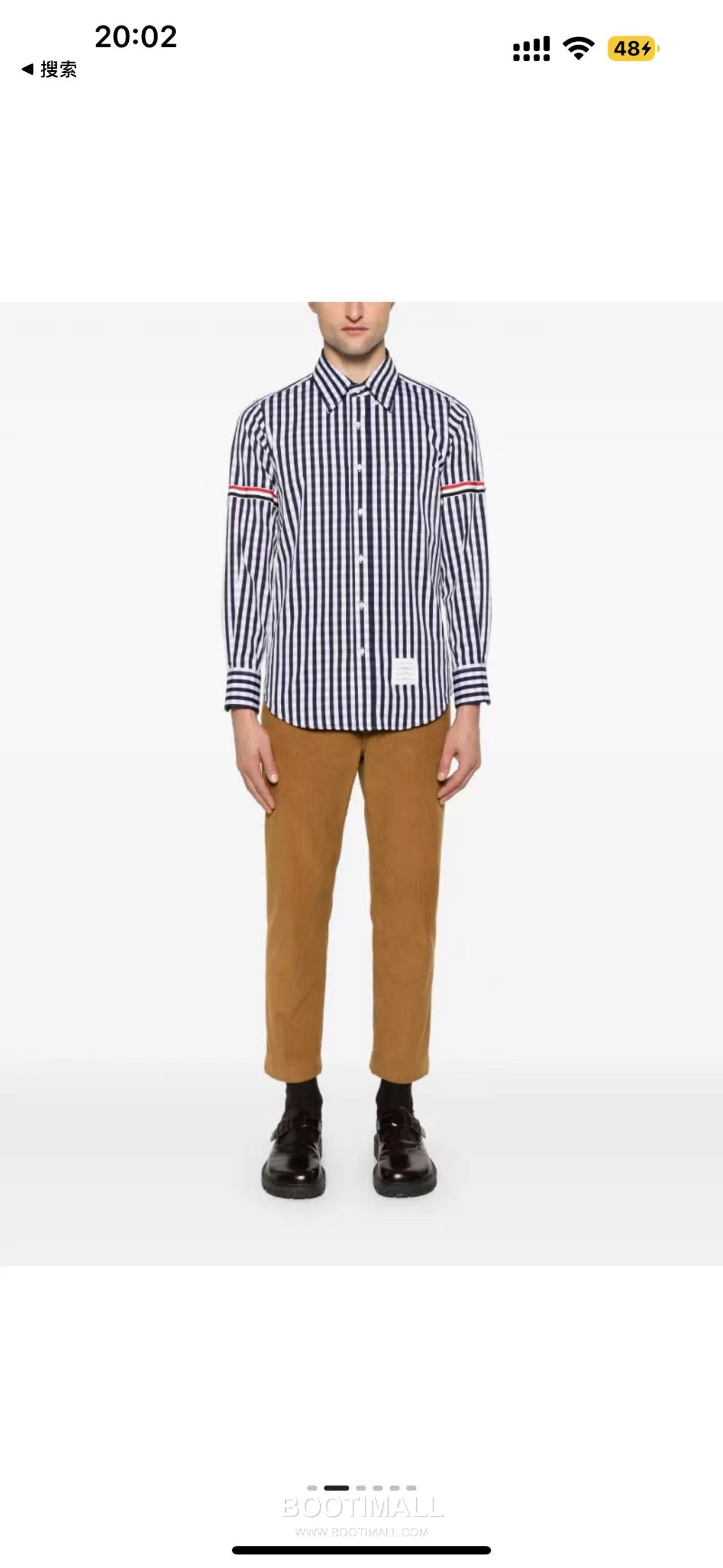 Thom Browne Signature Gingham Check Shirt Navy White 톰브라운 시그니처 깅엄 체크 셔츠 네이비 화이트 1