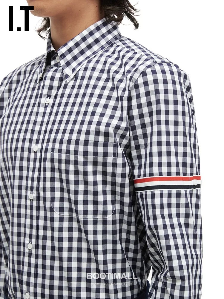 Thom Browne Signature Gingham Check Shirt Navy White 톰브라운 시그니처 깅엄 체크 셔츠 네이비 화이트 5