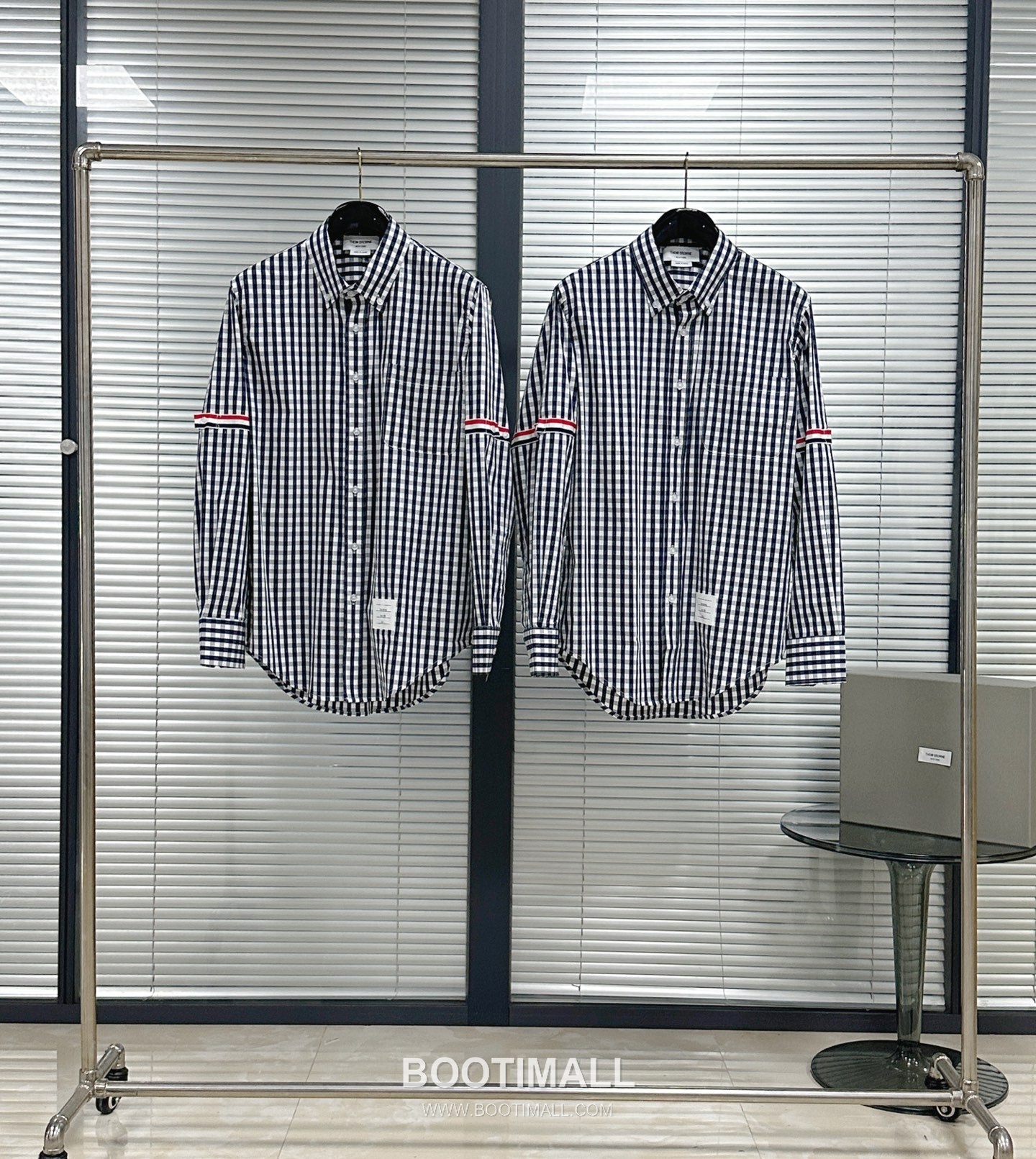 Thom Browne Signature Gingham Check Shirt Navy White 톰브라운 시그니처 깅엄 체크 셔츠 네이비 화이트 7