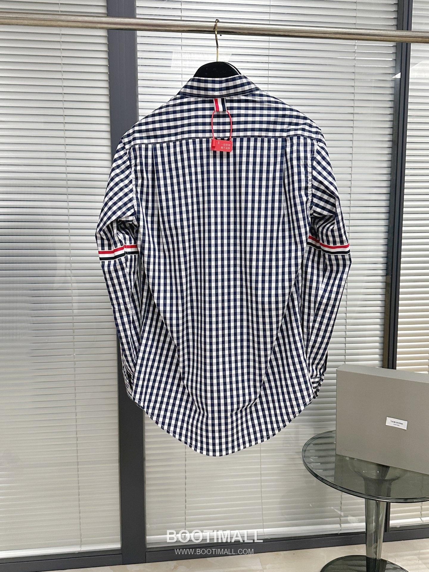 Thom Browne Signature Gingham Check Shirt Navy White 톰브라운 시그니처 깅엄 체크 셔츠 네이비 화이트 9