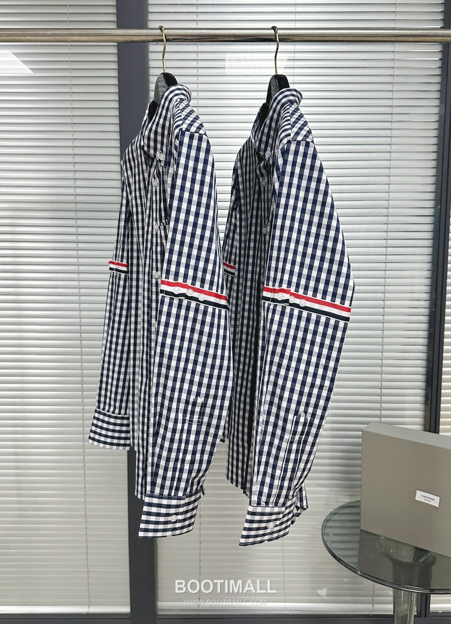 Thom Browne Signature Gingham Check Shirt Navy White 톰브라운 시그니처 깅엄 체크 셔츠 네이비 화이트 10