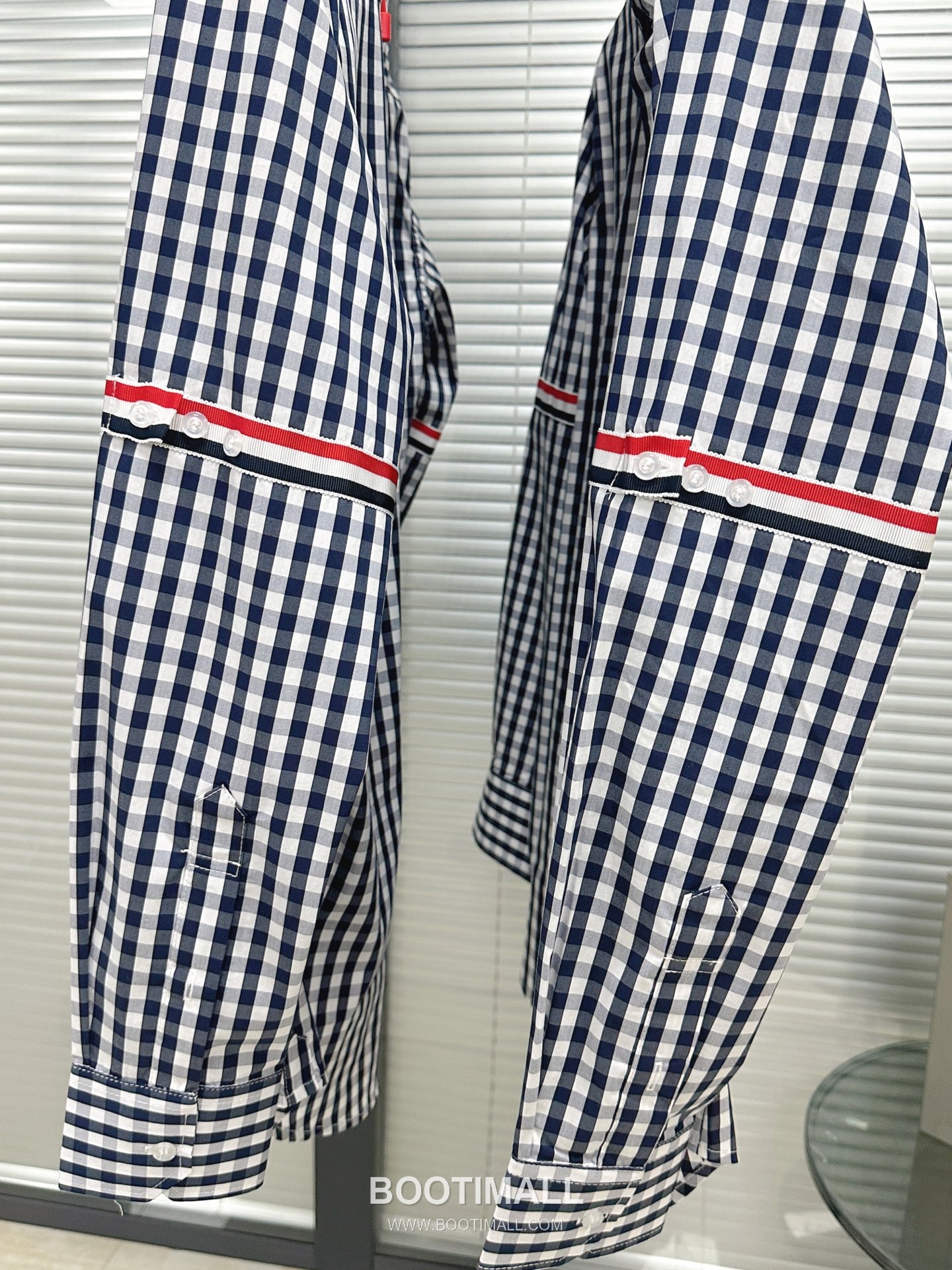 Thom Browne Signature Gingham Check Shirt Navy White 톰브라운 시그니처 깅엄 체크 셔츠 네이비 화이트 11