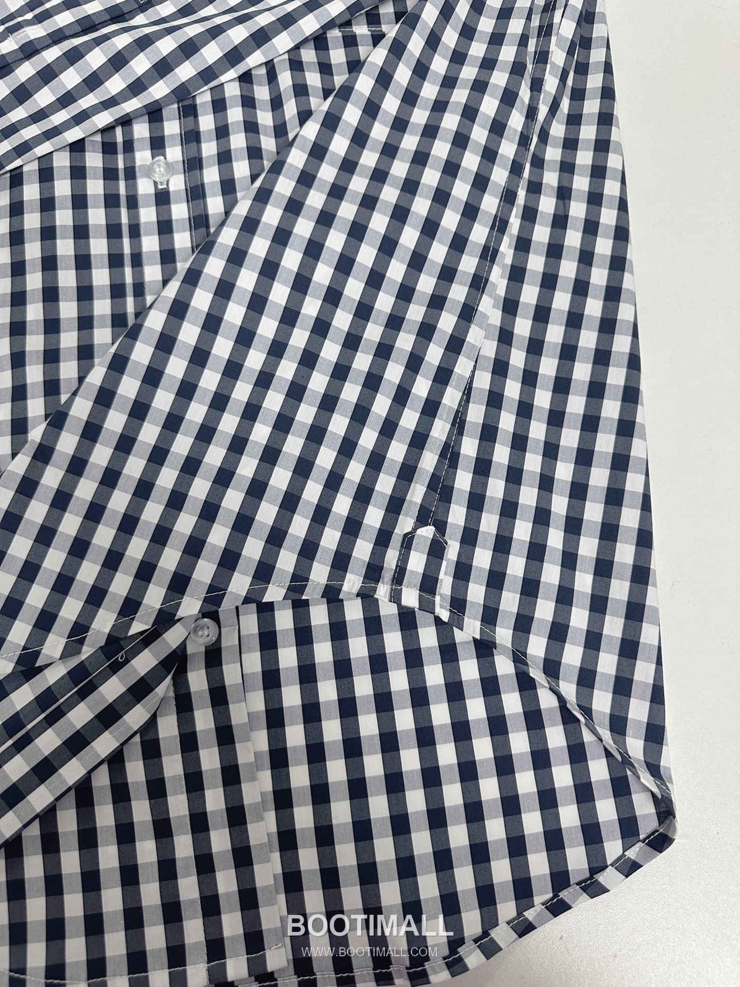 Thom Browne Signature Gingham Check Shirt Navy White 톰브라운 시그니처 깅엄 체크 셔츠 네이비 화이트 14