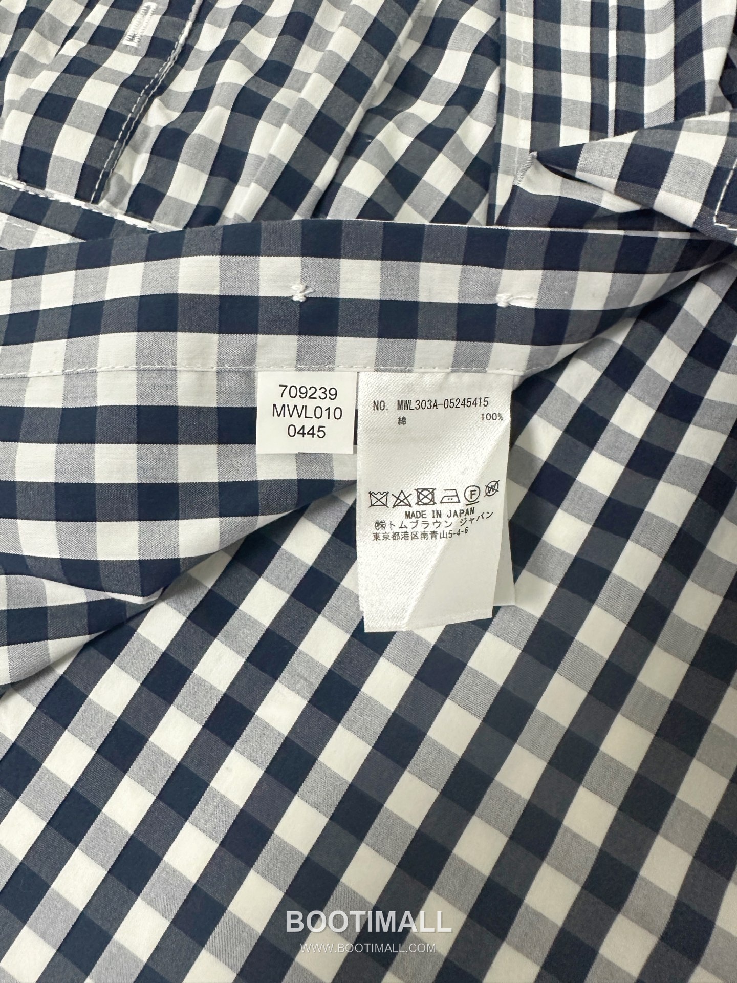 Thom Browne Signature Gingham Check Shirt Navy White 톰브라운 시그니처 깅엄 체크 셔츠 네이비 화이트 15
