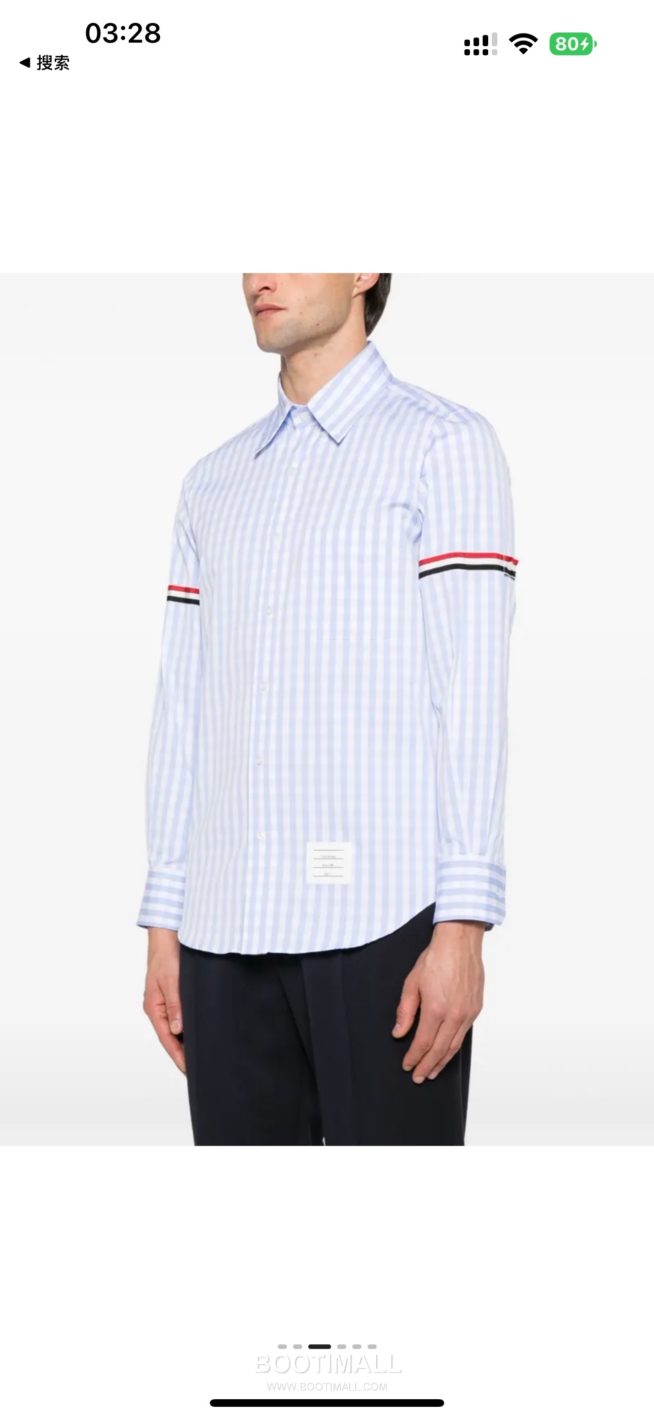Thom Browne Gingham Check Tricolor Armband Oxford Shirt Blue 톰브라운 깅엄 체크 트리컬러 완장 옥스포드 셔츠 블루 10