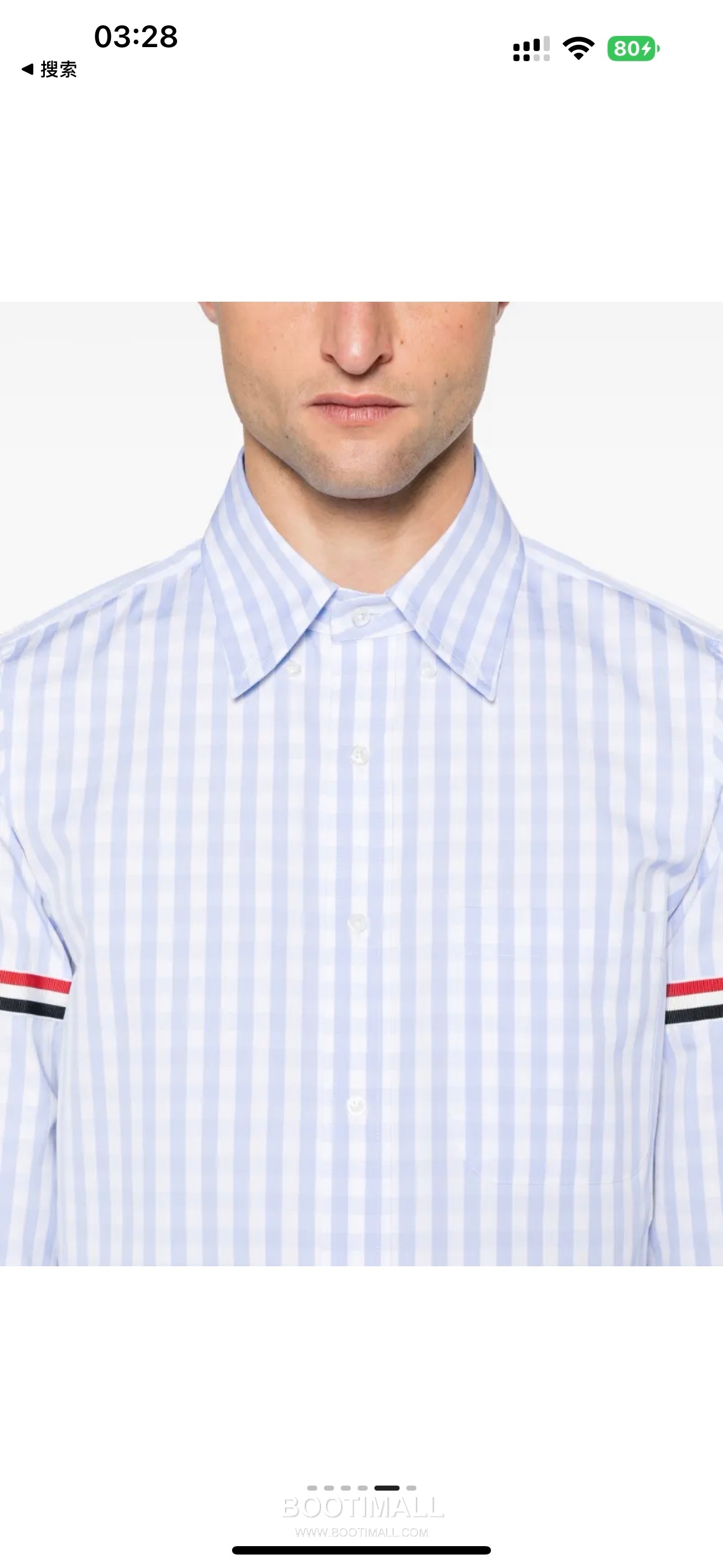 Thom Browne Gingham Check Tricolor Armband Oxford Shirt Blue 톰브라운 깅엄 체크 트리컬러 완장 옥스포드 셔츠 블루 12