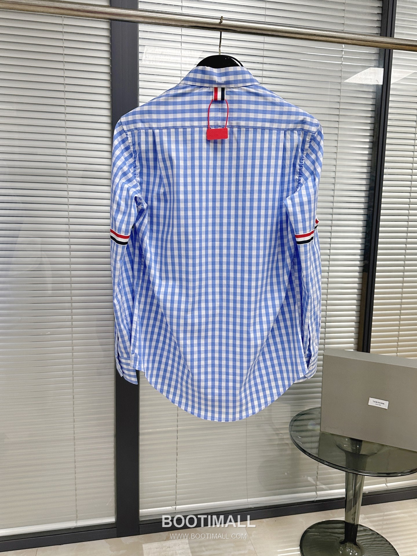 Thom Browne Gingham Check Tricolor Armband Oxford Shirt Blue 톰브라운 깅엄 체크 트리컬러 완장 옥스포드 셔츠 블루 16