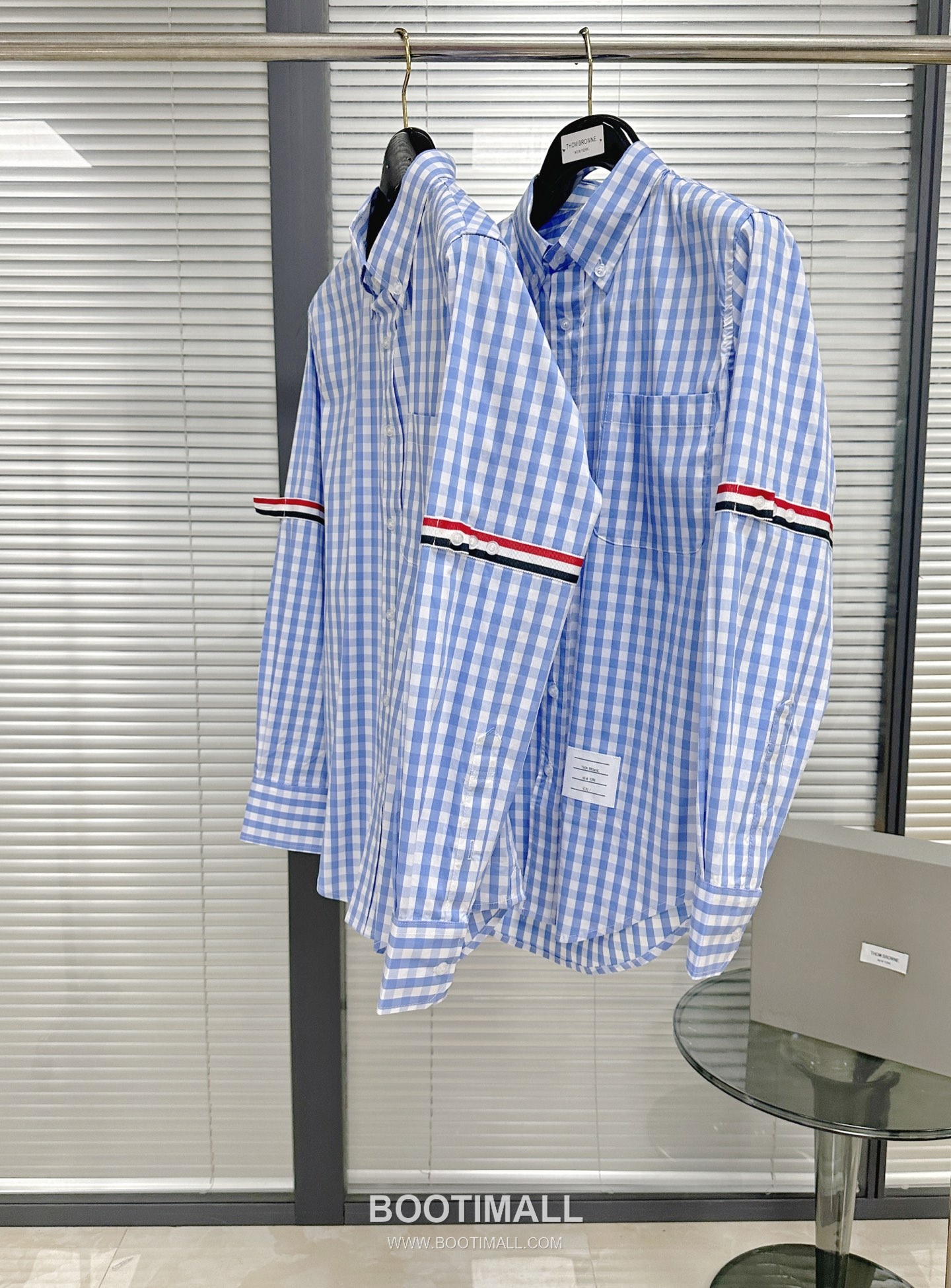 Thom Browne Gingham Check Tricolor Armband Oxford Shirt Blue 톰브라운 깅엄 체크 트리컬러 완장 옥스포드 셔츠 블루 17