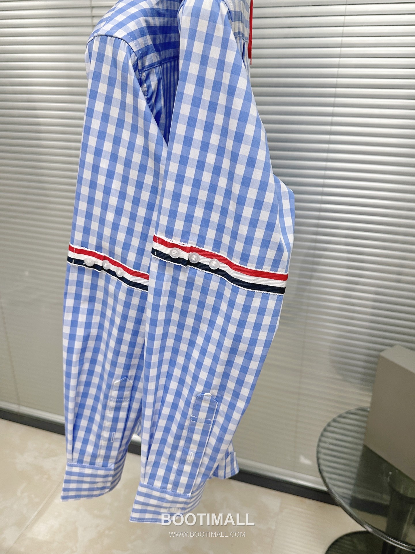 Thom Browne Gingham Check Tricolor Armband Oxford Shirt Blue 톰브라운 깅엄 체크 트리컬러 완장 옥스포드 셔츠 블루 18
