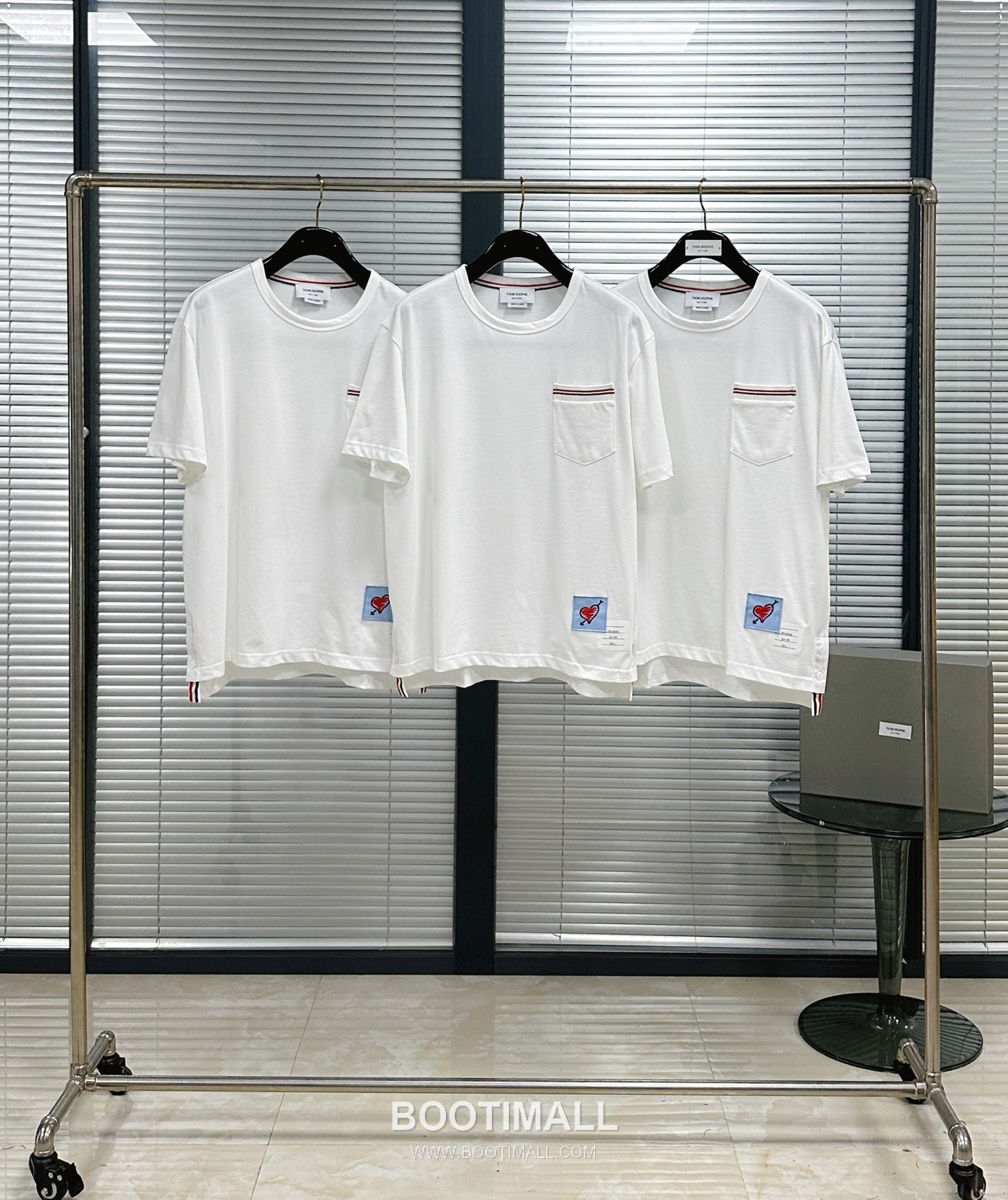 Tee Pocket Ribbed Short Sleeve Cotton T-Shirt White 티 포켓 리브드 반팔 코튼 티셔츠 화이트 1