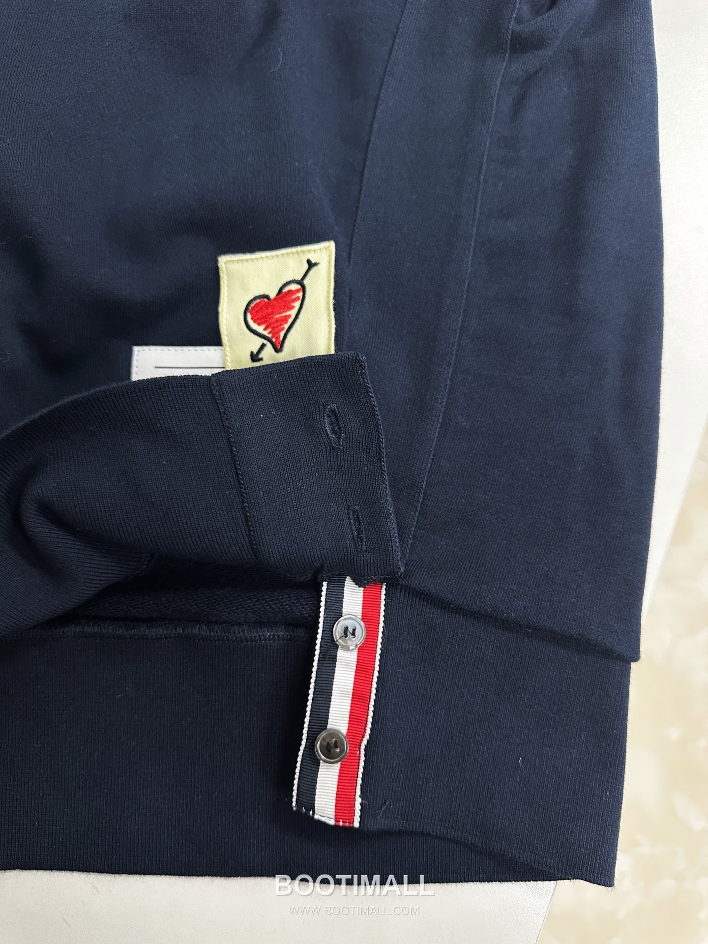 Thom Browne 4-Bar Stripe Heart Patch Cotton Sweatshirt 톰브라운 포바 스트라이프 하트 패치 코튼 스웨트셔츠 8