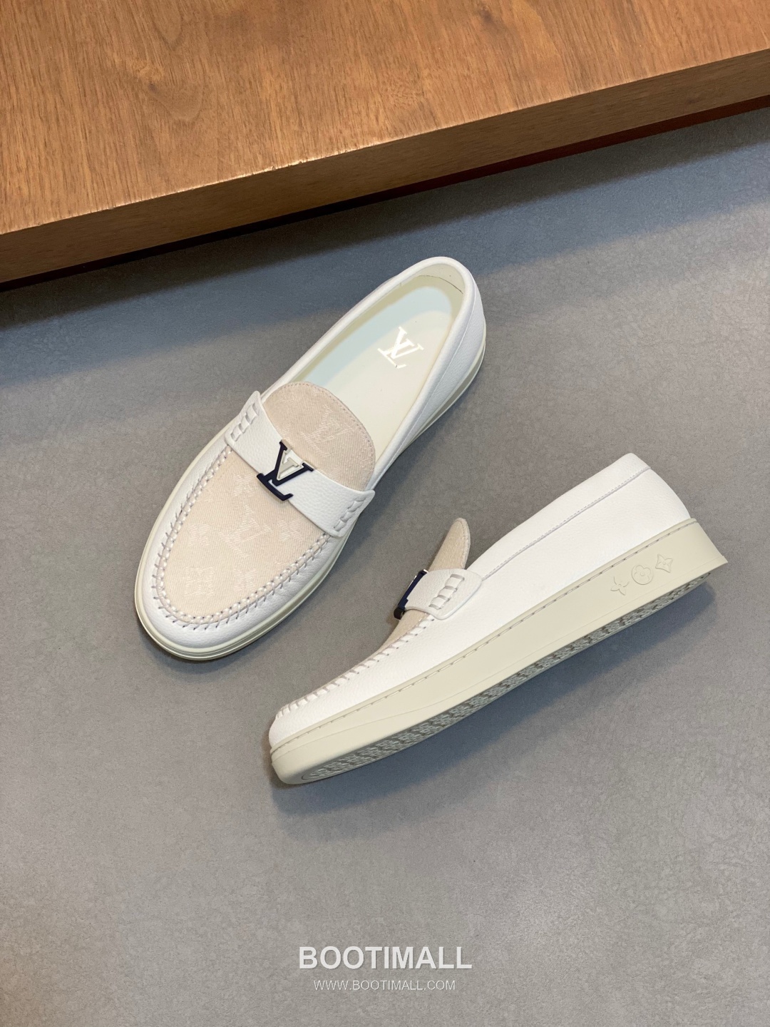 Louis Vuitton Monogram Logo Leather Mesh White Sneakers 루이비통 모노그램 로고 레더 메쉬 화이트 스니커즈 5