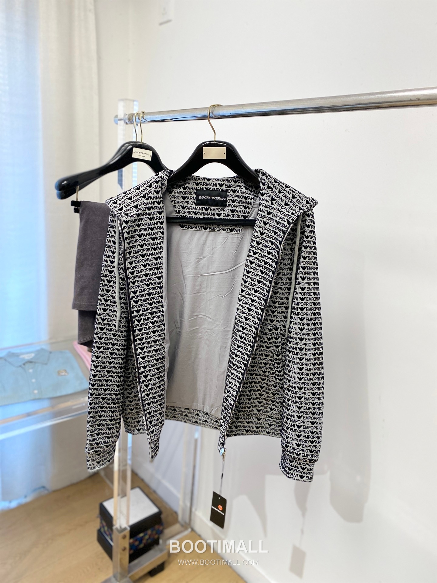 Armani Digital Logo Jacquard Jacket Black 아르마니 디지털 로고 자카드 재킷 블랙 P390 5