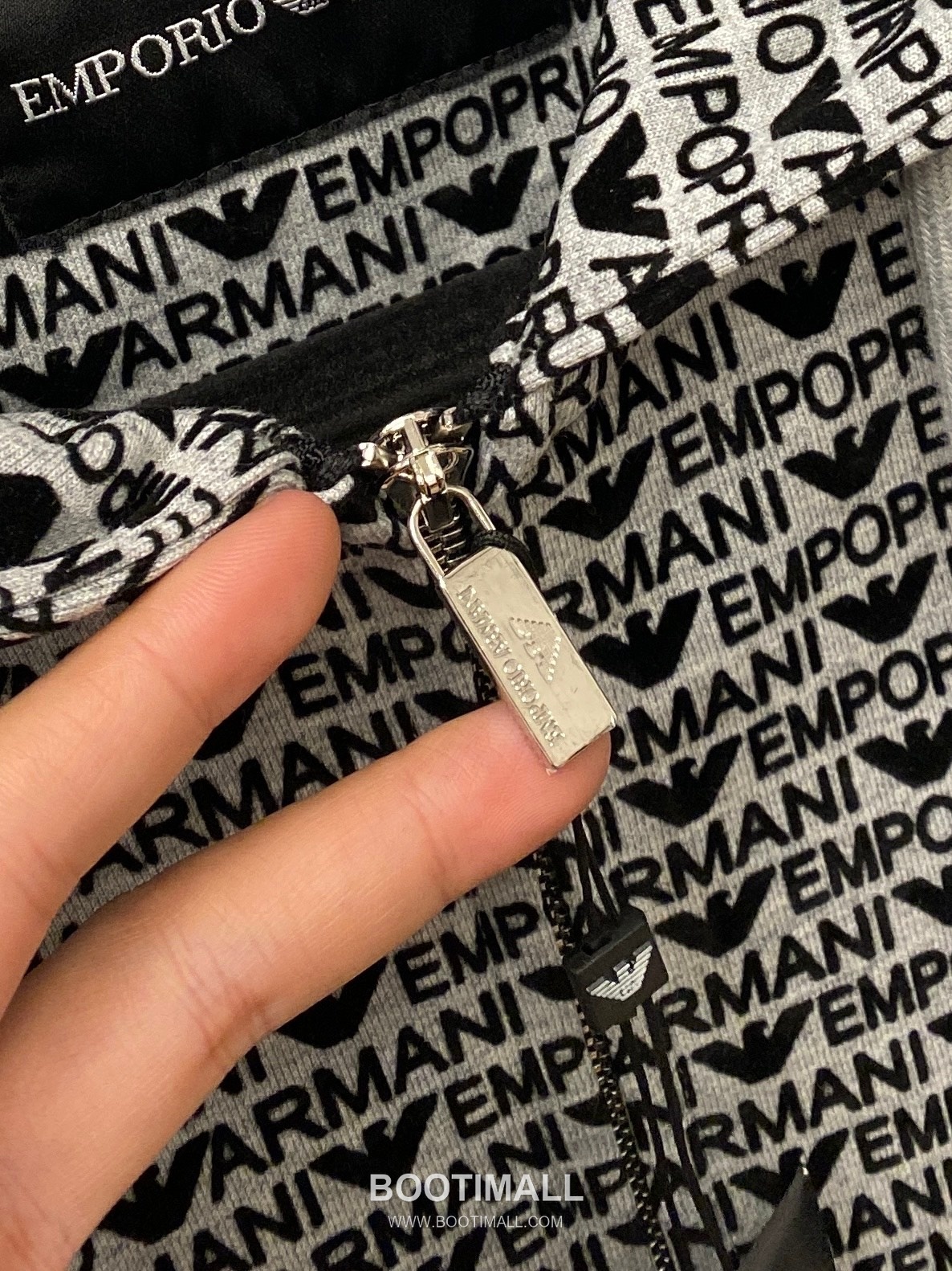 Armani Digital Logo Jacquard Jacket Black 아르마니 디지털 로고 자카드 재킷 블랙 P390 6