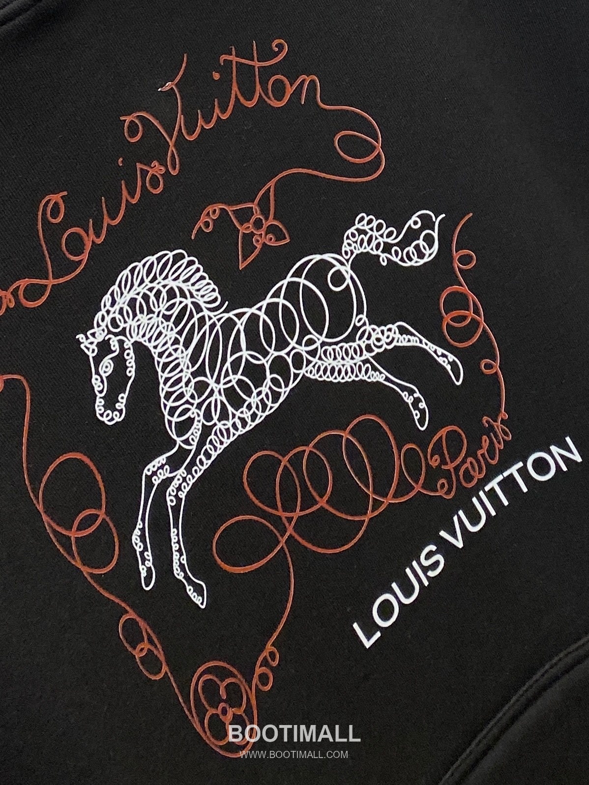 Louis Vuitton Logo Print Fleece-Lined Cotton Sweatshirt Black 루이비통 로고 프린트 기모 안감 코튼 스웨트셔츠 블랙 5